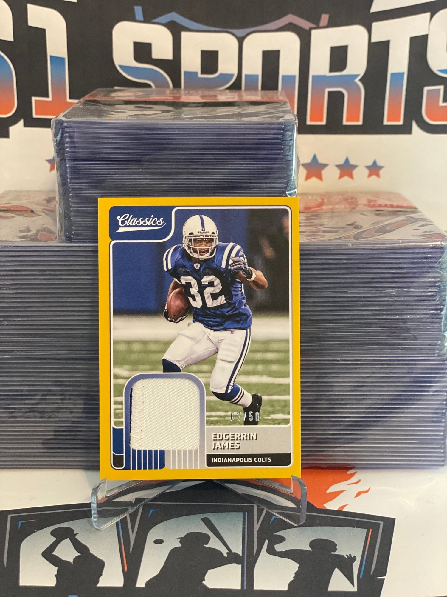 2018 Panini Classics (Prime Relic 02/50) Edgerrin James #14