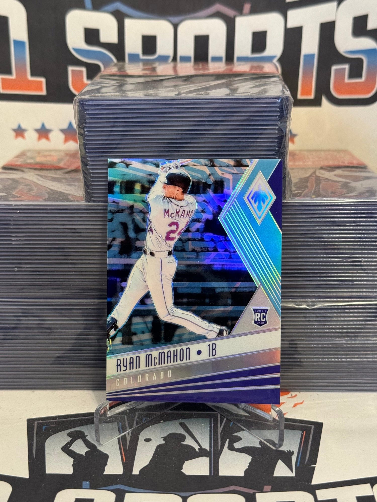 2018 Panini Phoenix (Light Blue Prizm 3/50) Ryan McMahon Rookie #13