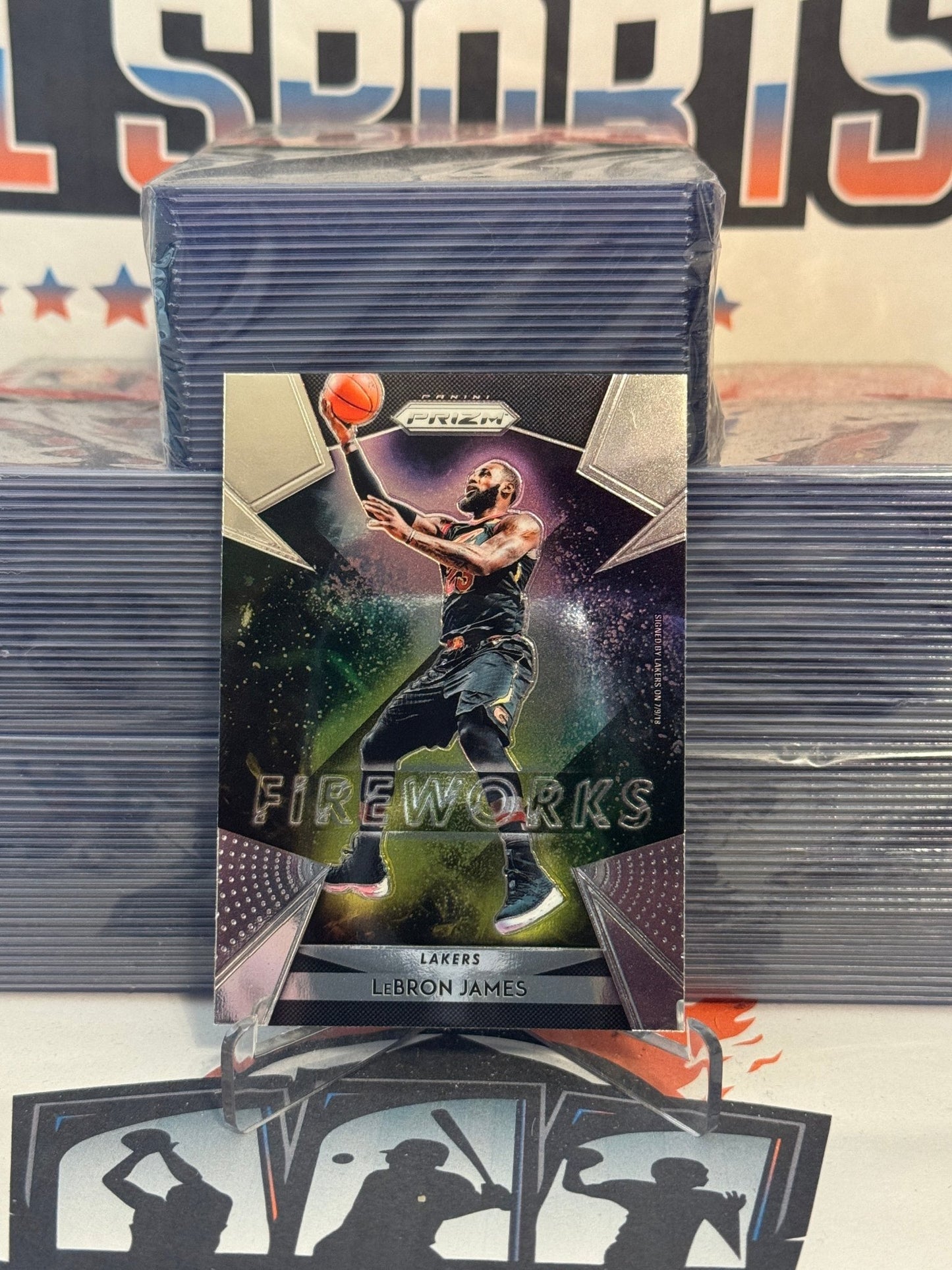 2018 Panini Prizm (Fireworks) LeBron James #19