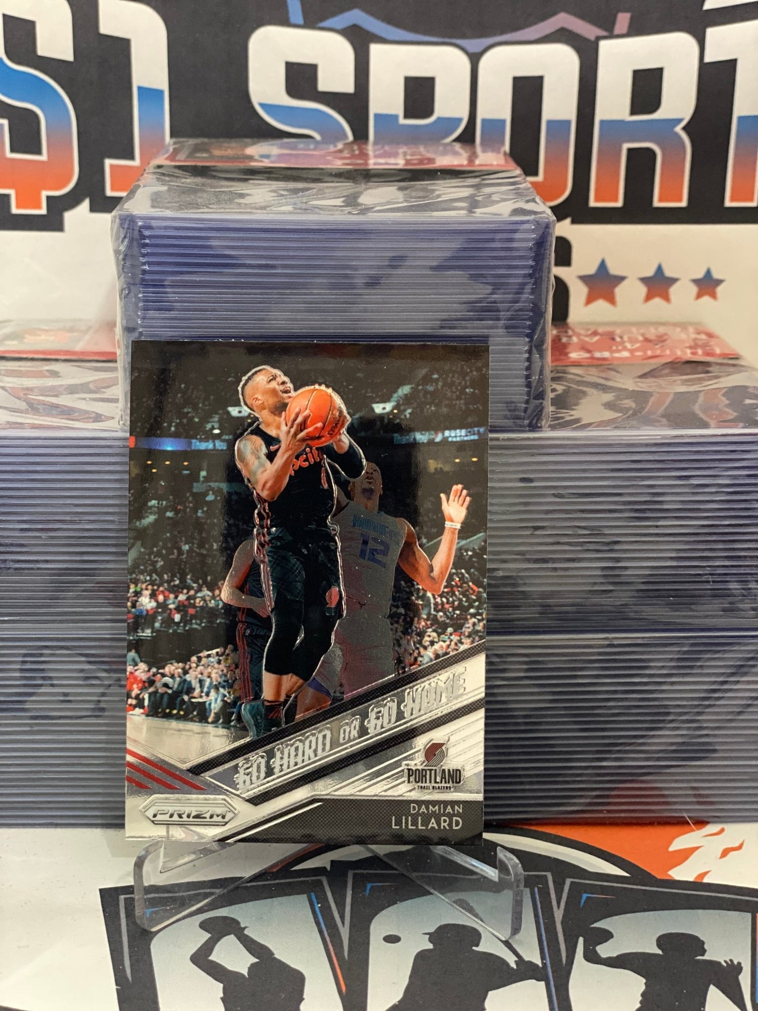 2018 Panini Prizm (Go Hard or Go Home) Damian Lillard #13