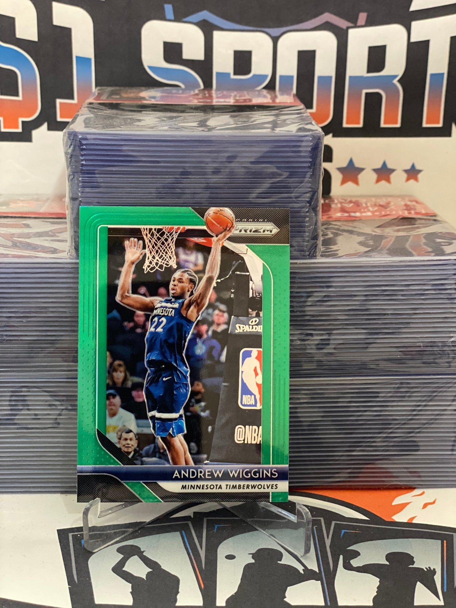 2018 Panini Prizm (Green Prizm) Andrew Wiggins #87