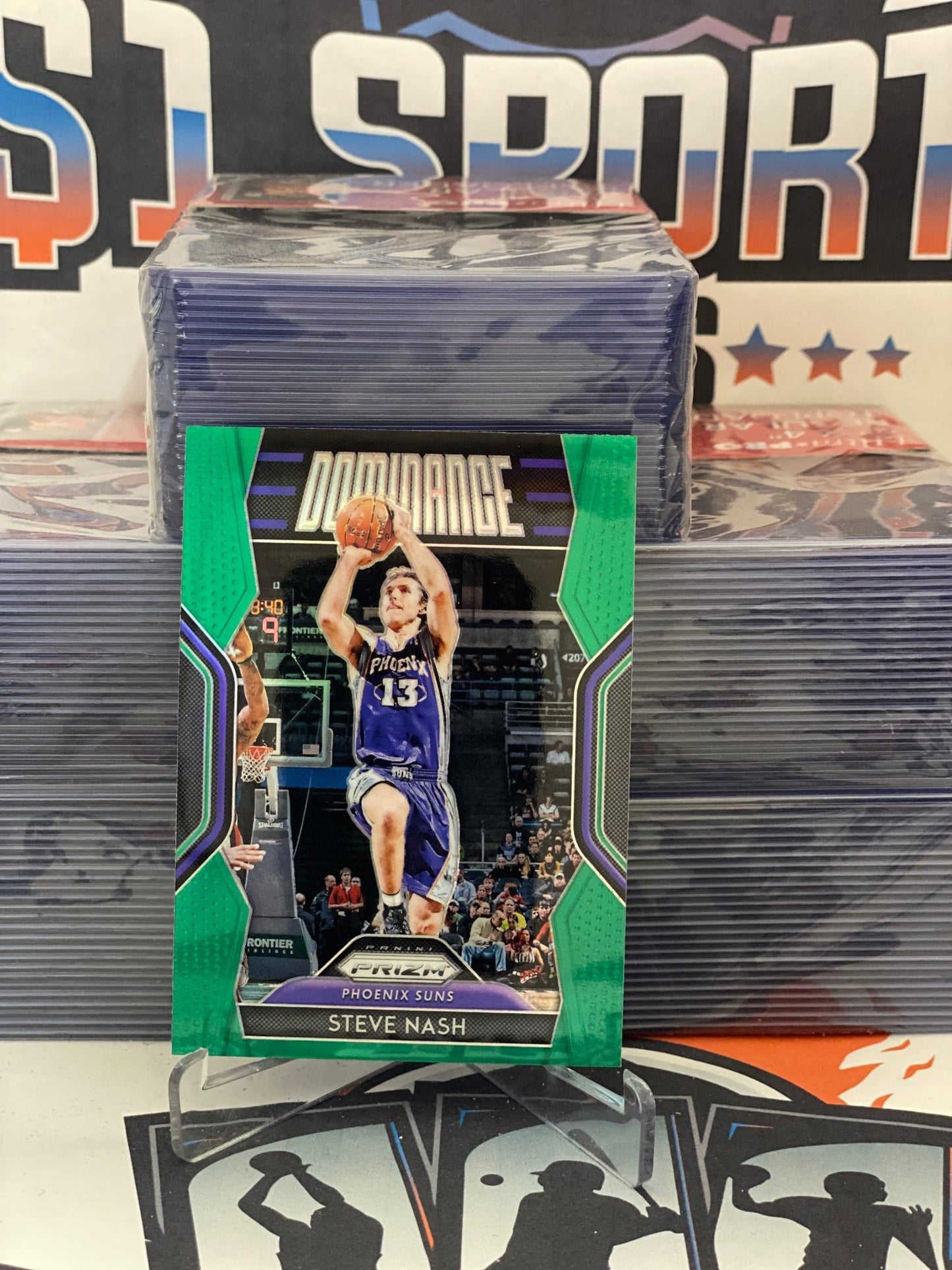 2018 Panini Prizm (Green Prizm, Dominance) Steve Nash #11