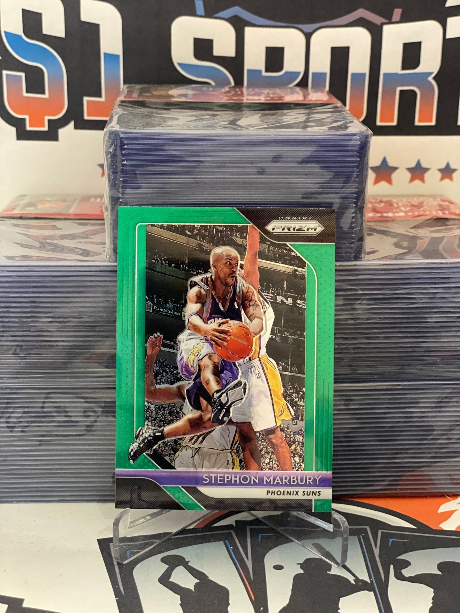 2018 Panini Prizm (Green Prizm) Stephon Marbury #265