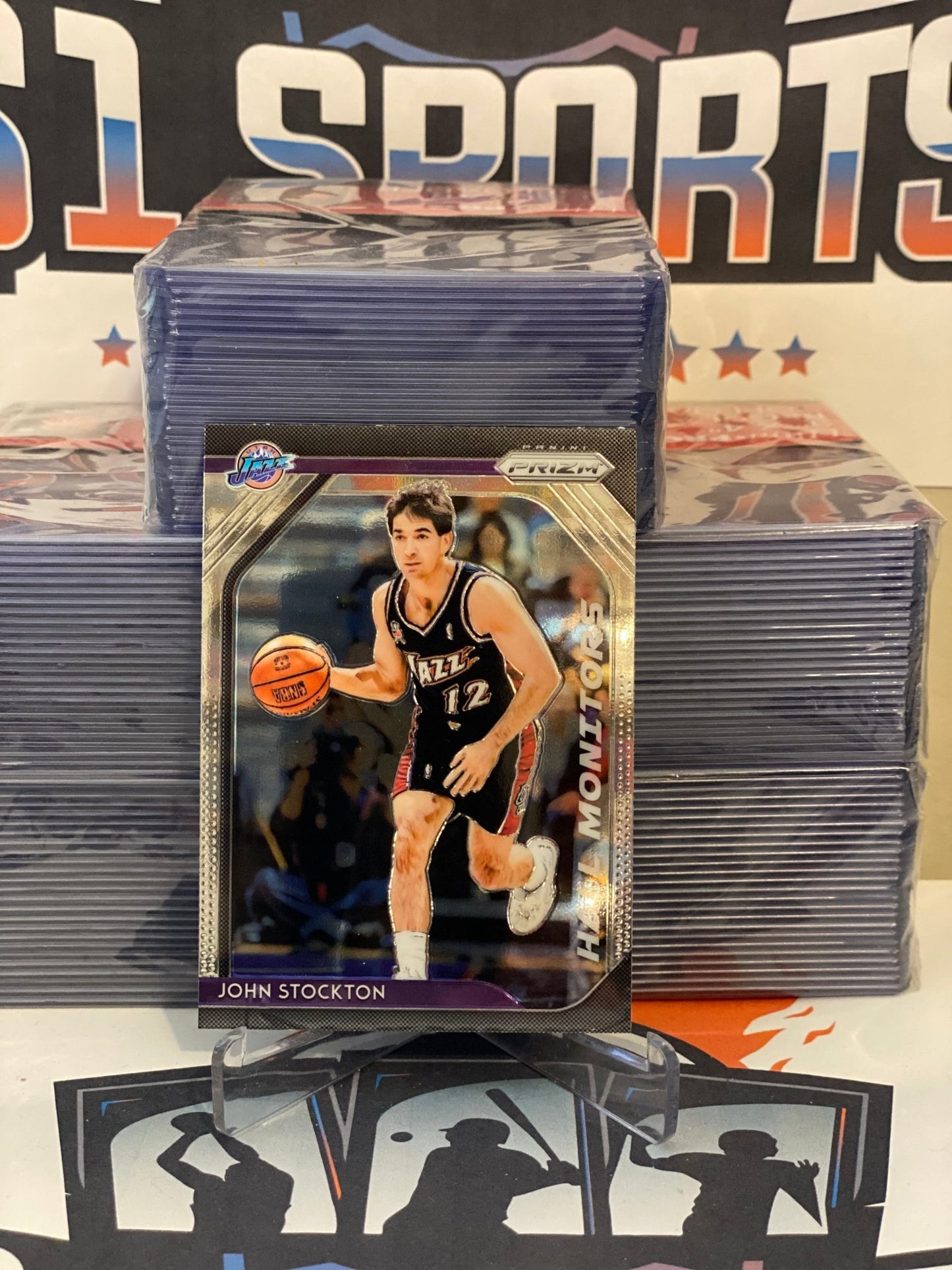 2018 Panini Prizm (Hall Monitors) John Stockton #7