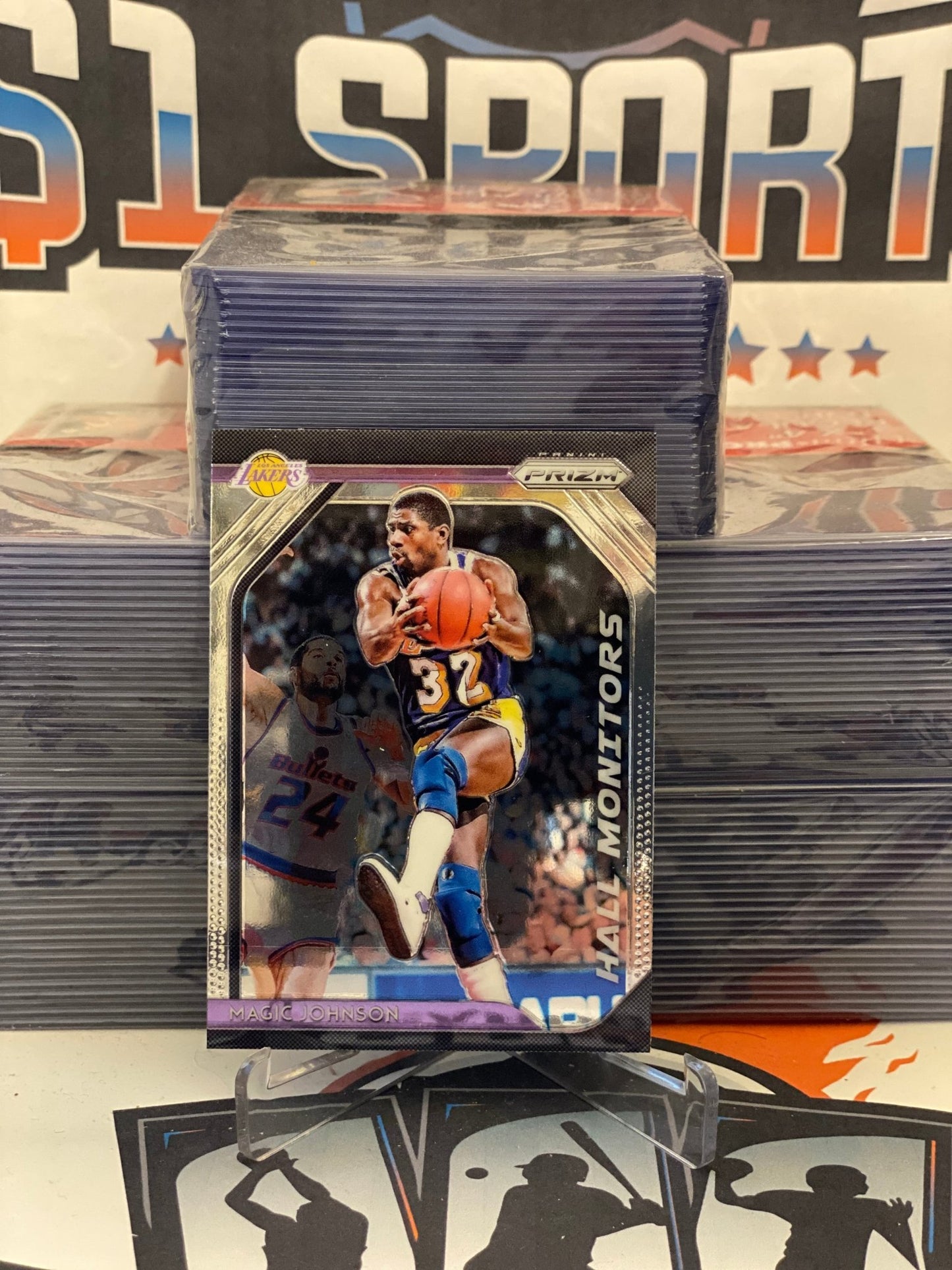 2018 Panini Prizm (Hall Monitors) Magic Johnson #1