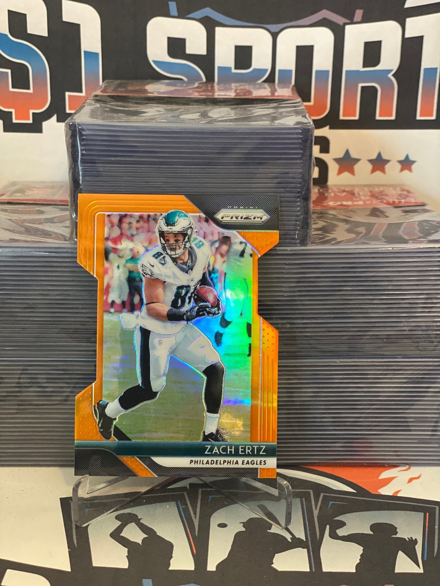 2018 Panini Prizm (Orange Die Cut Prizm 184/249) Zach Ertz #41