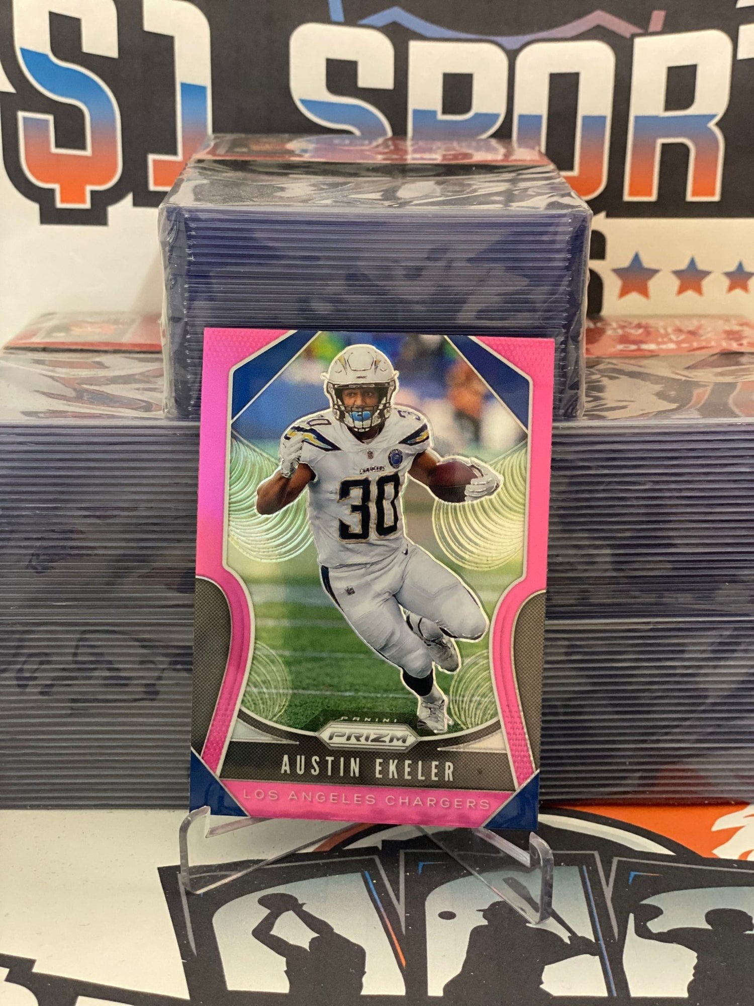 2018 Panini Prizm (Pink Prizm) Austin Ekeler #222