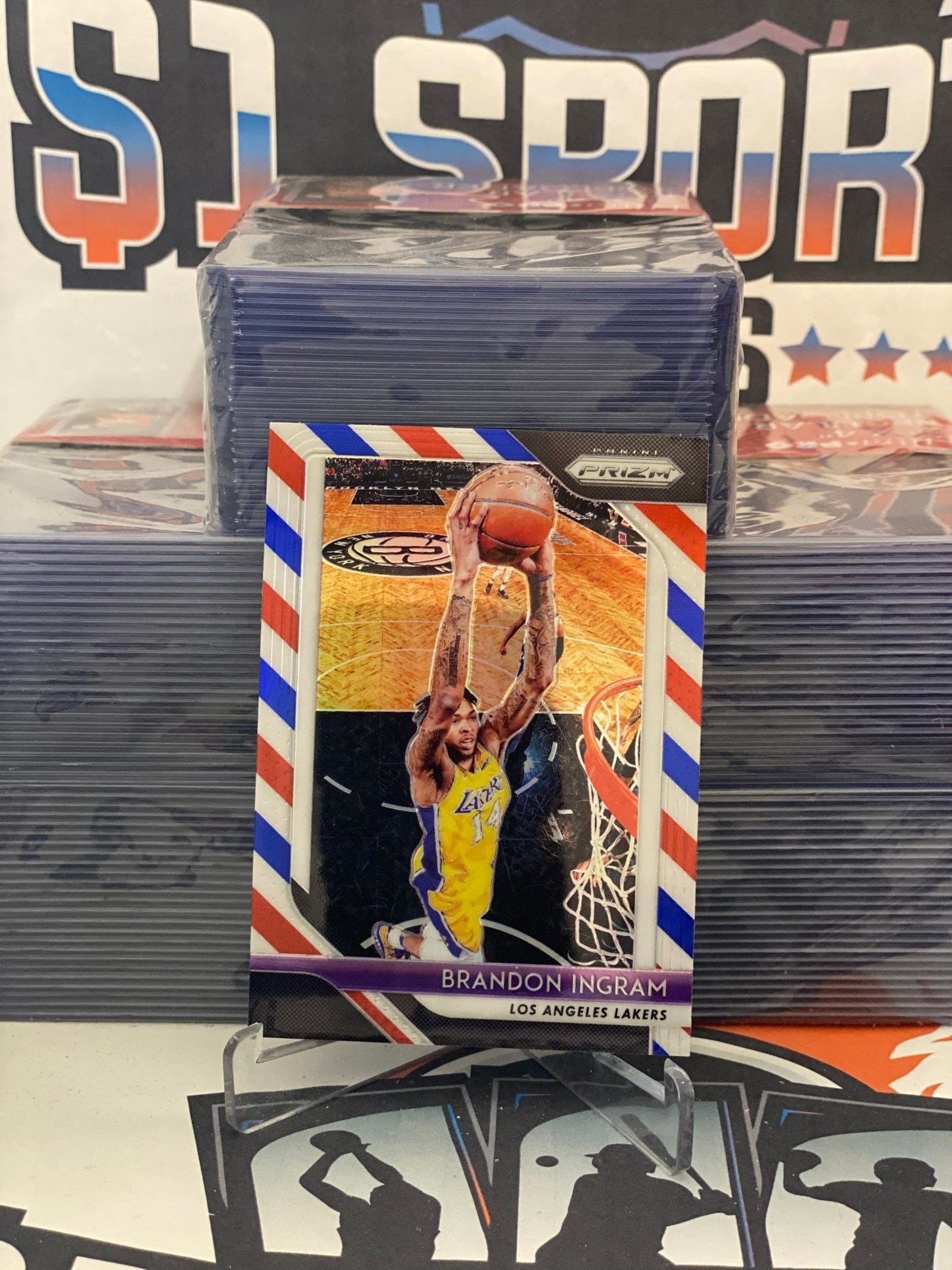 2018 Panini Prizm (Red White Blue Prizm) Brandon Ingram #26