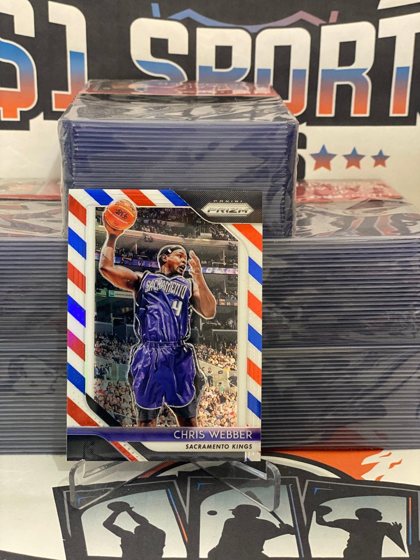 2018 Panini Prizm (Red White Blue Prizm) Chris Webber #165