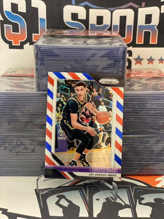 2018 Panini Prizm (Red White Blue Prizm) Lonzo Ball #294
