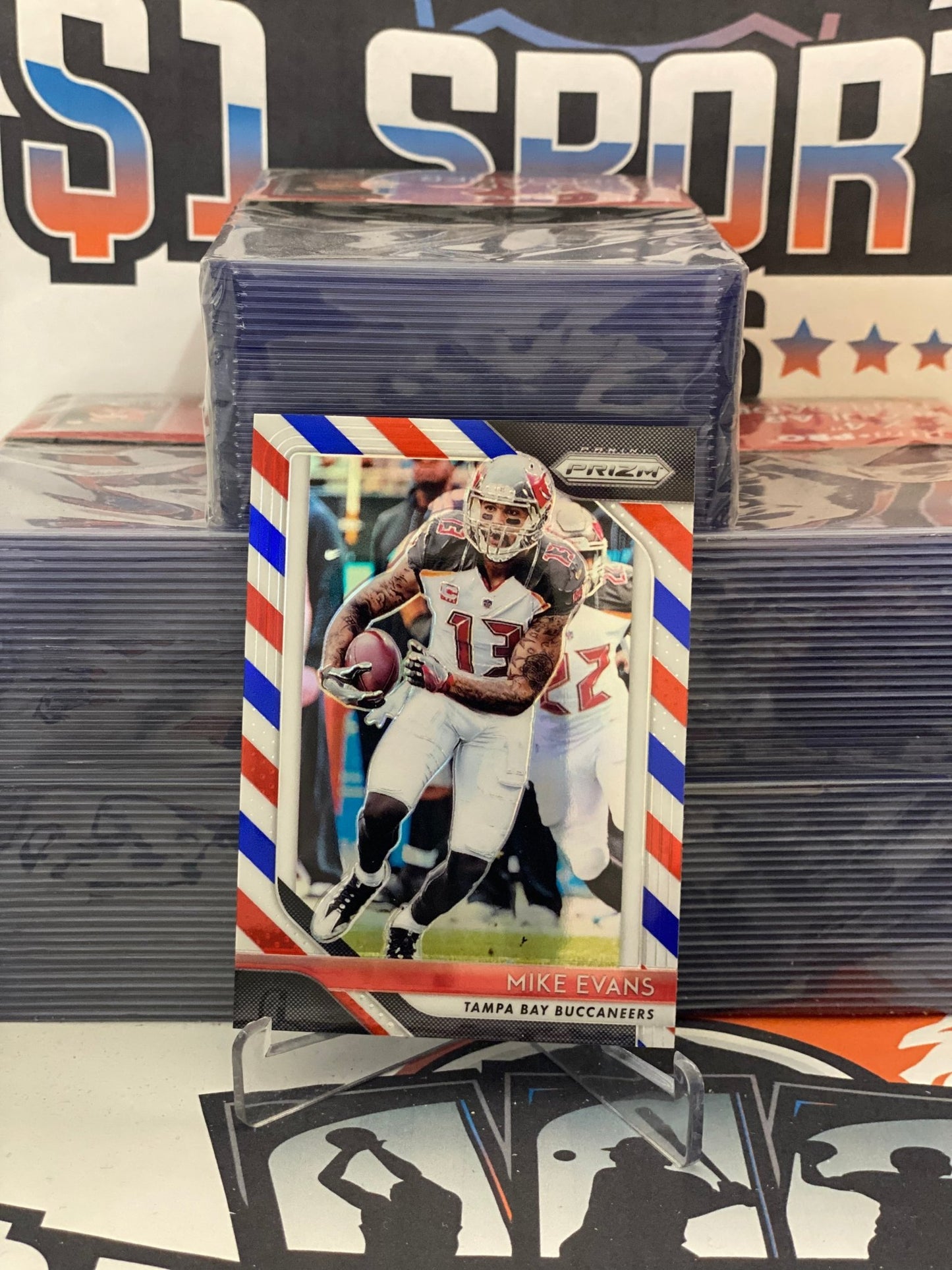 2018 Panini Prizm (Red White Blue Prizm) Mike Evans #14