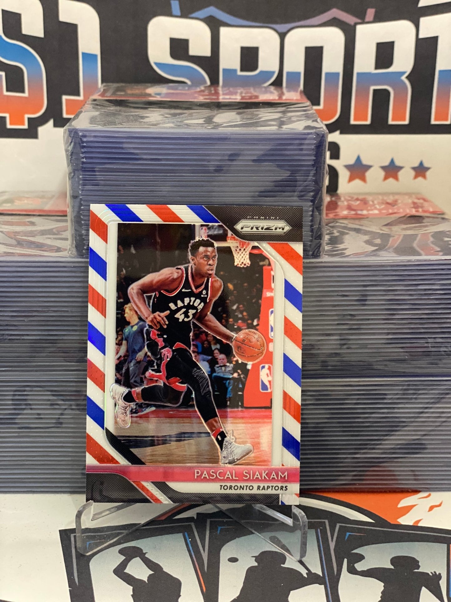 2018 Panini Prizm (Red White Blue Prizm) Pascal Siakam #83