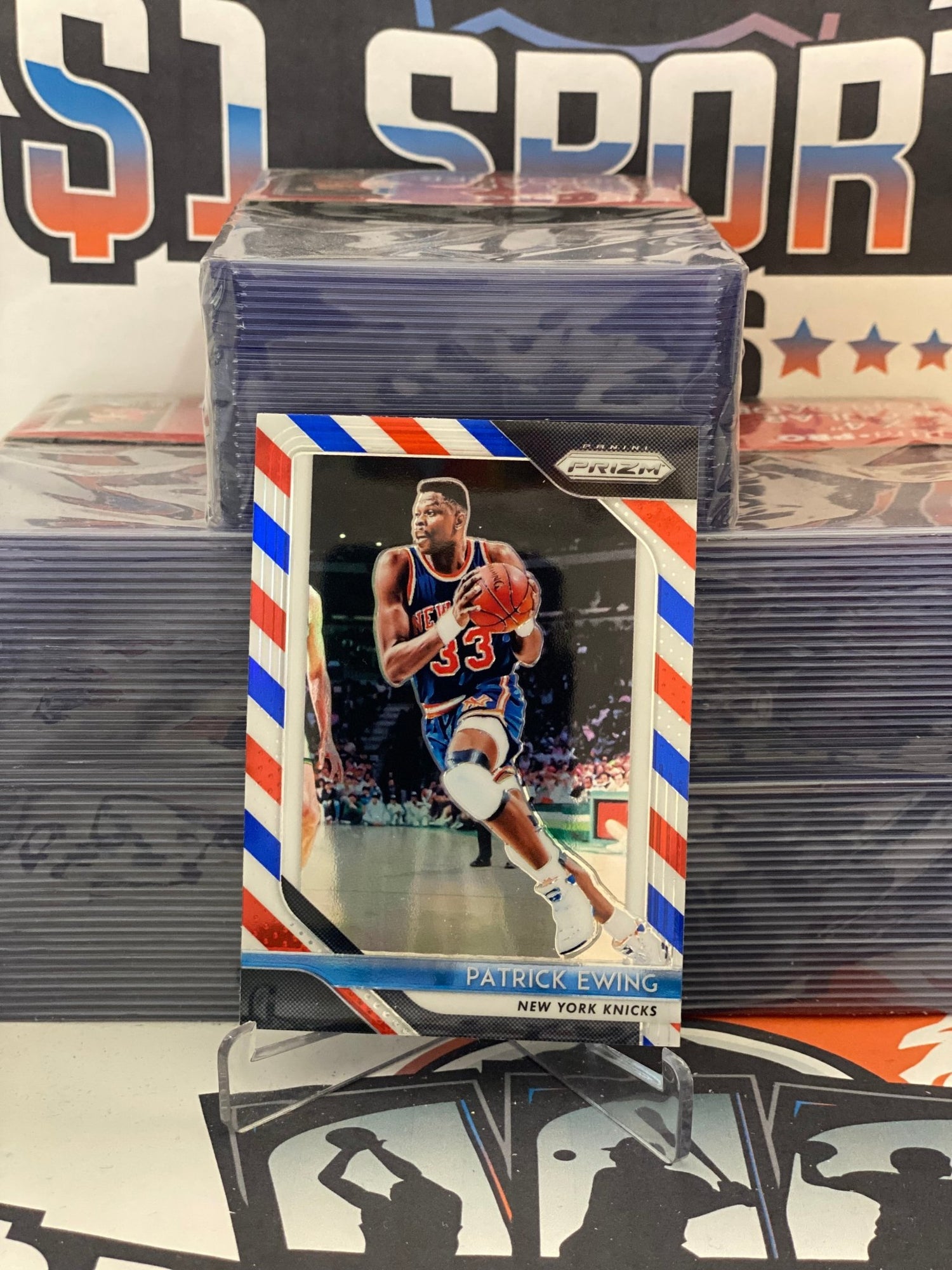 2018 Panini Prizm (Red White Blue Prizm) Patrick Ewing #105
