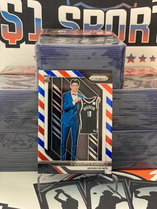 2018 Panini Prizm (Red White Blue Prizm) Rodions Kurucs Rookie #188