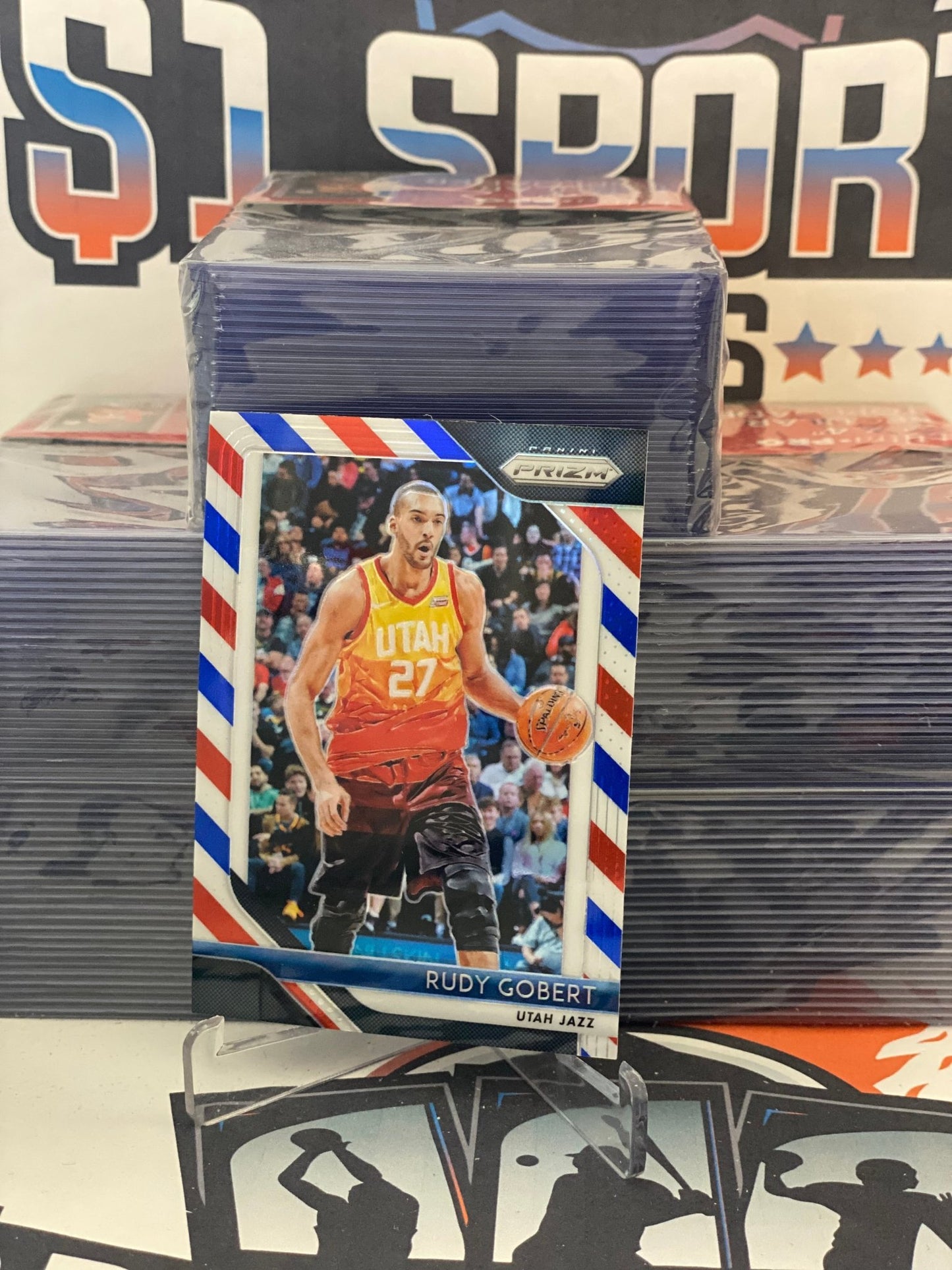 2018 Panini Prizm (Red White Blue Prizm) Rudy Gobert #193