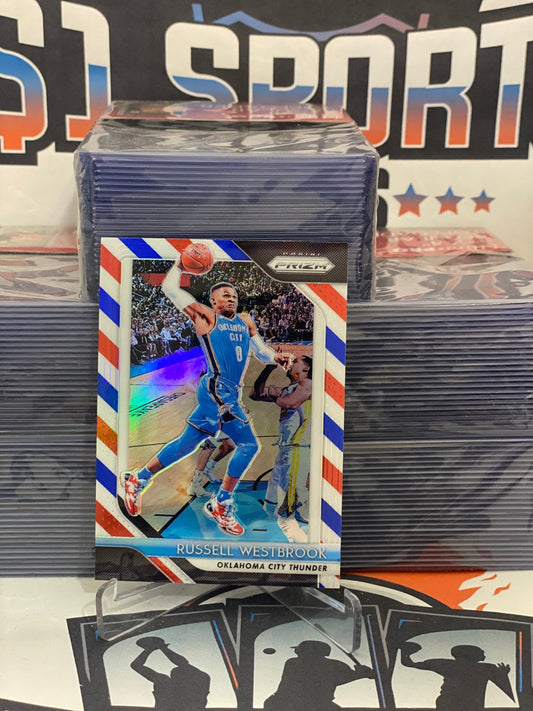 2018 Panini Prizm (Red White Blue Prizm) Russell Westbrook #39