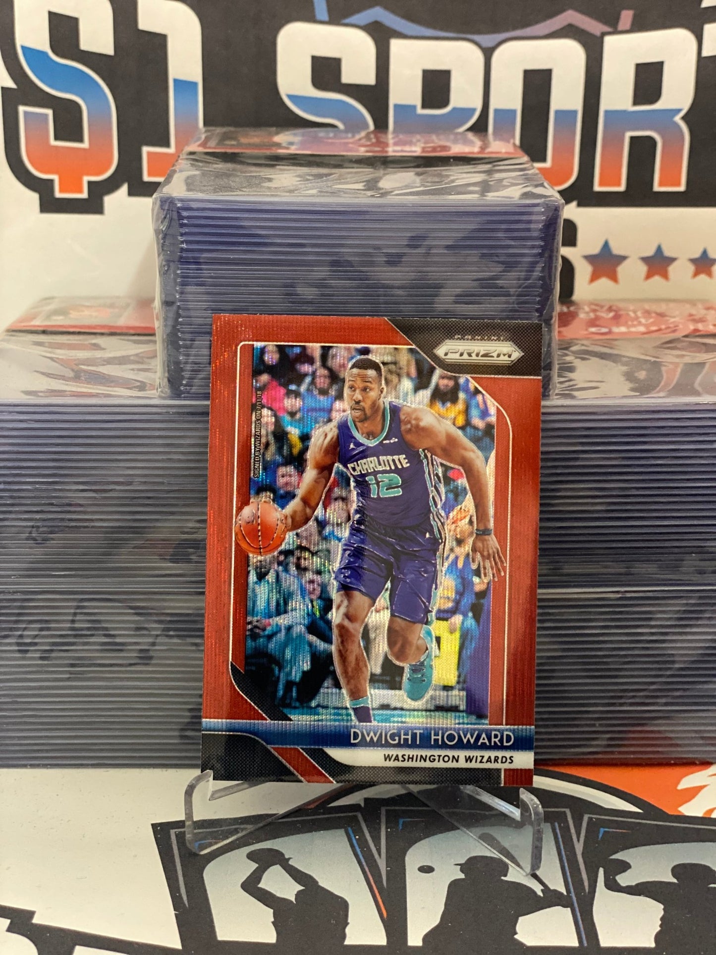 2018 Panini Prizm (Ruby Wave Prizm) Dwight Howard #293