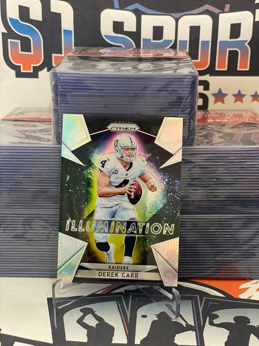 2018 Panini Prizm (Silver Prizm, Illumination) Derek Carr #9