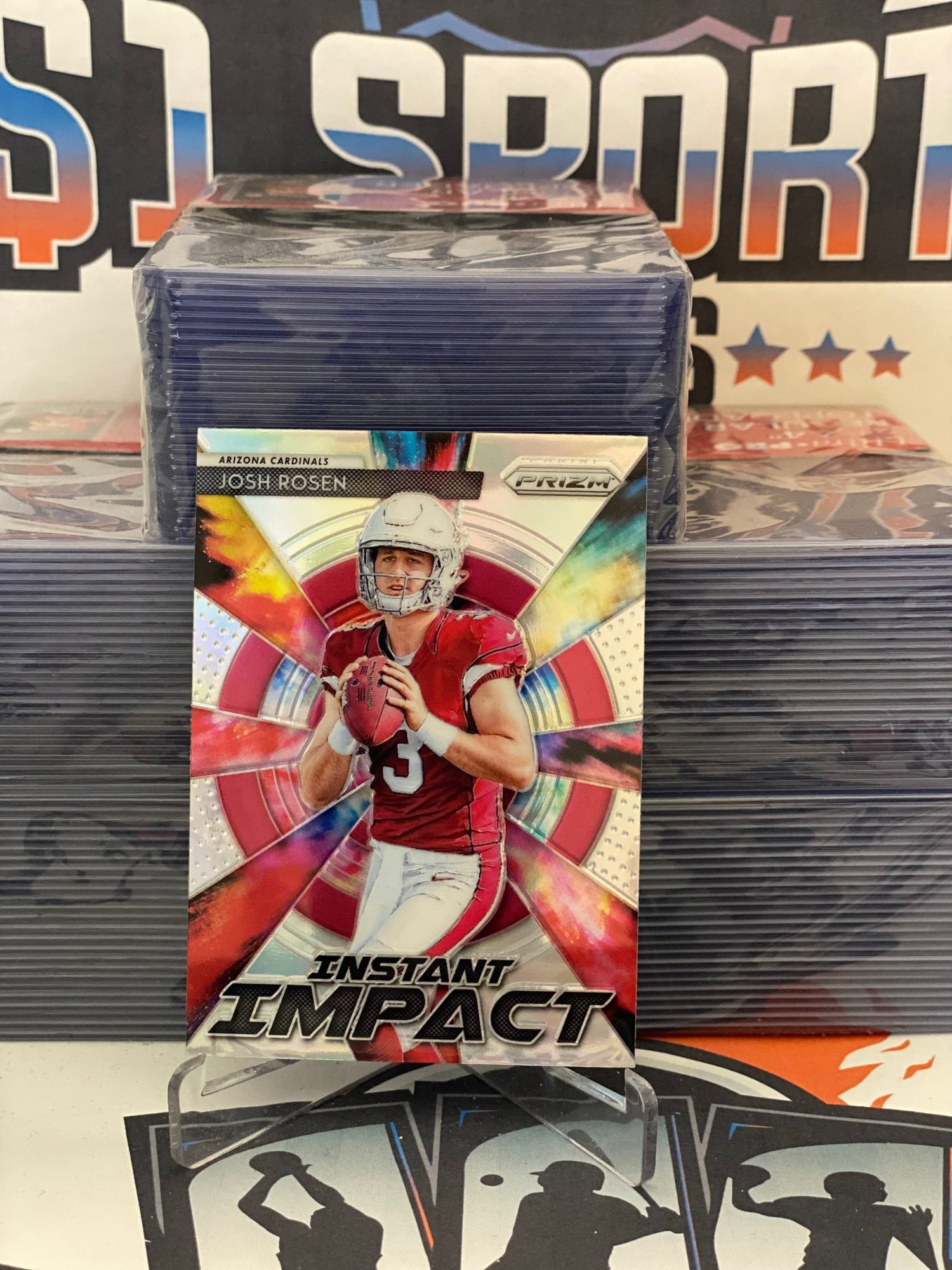 2018 Panini Prizm (Silver Prizm, Instant Impact) Josh Rosen Rookie #II-6