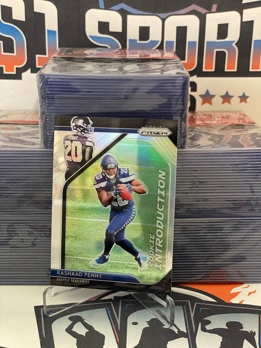 2018 Panini Prizm (Silver Prizm, Introductions) Rashaad Penny Rookie #RI-10