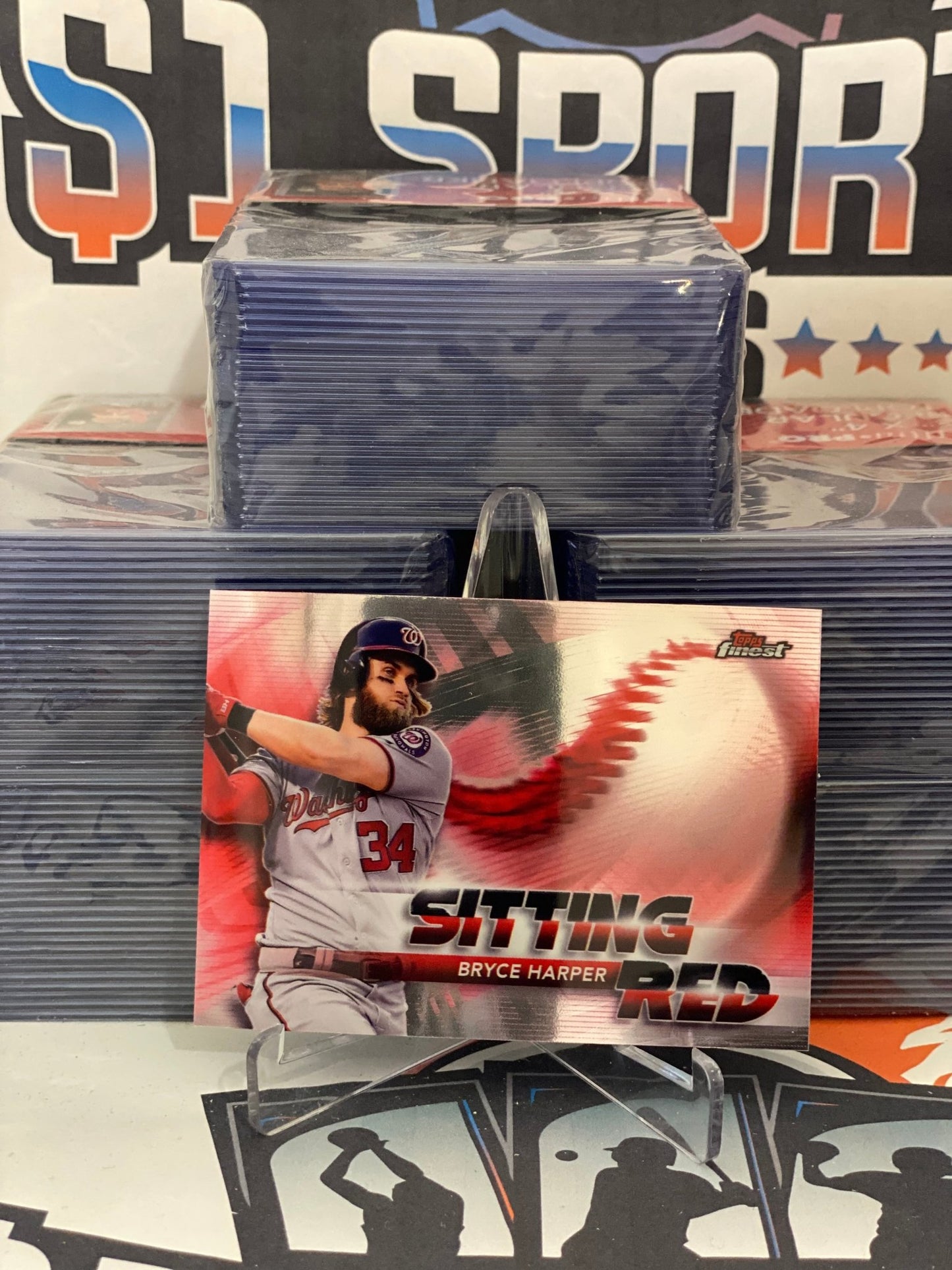 2018 Topps Finest (Sitting Red) Bryce Harper #SR-BH