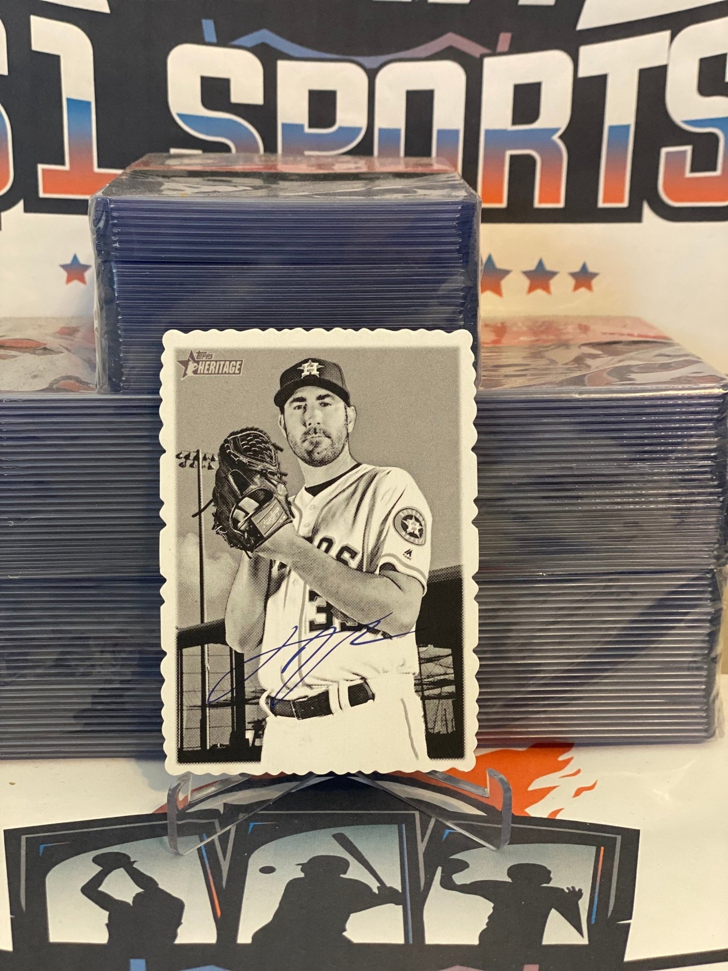 2018 Topps Heritage (1969 Topps Deckle Edge) Justin Verlander #6