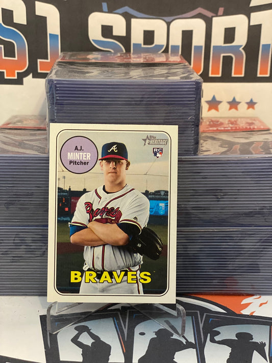 2018 Topps Heritage A.J. Minter Rookie #669