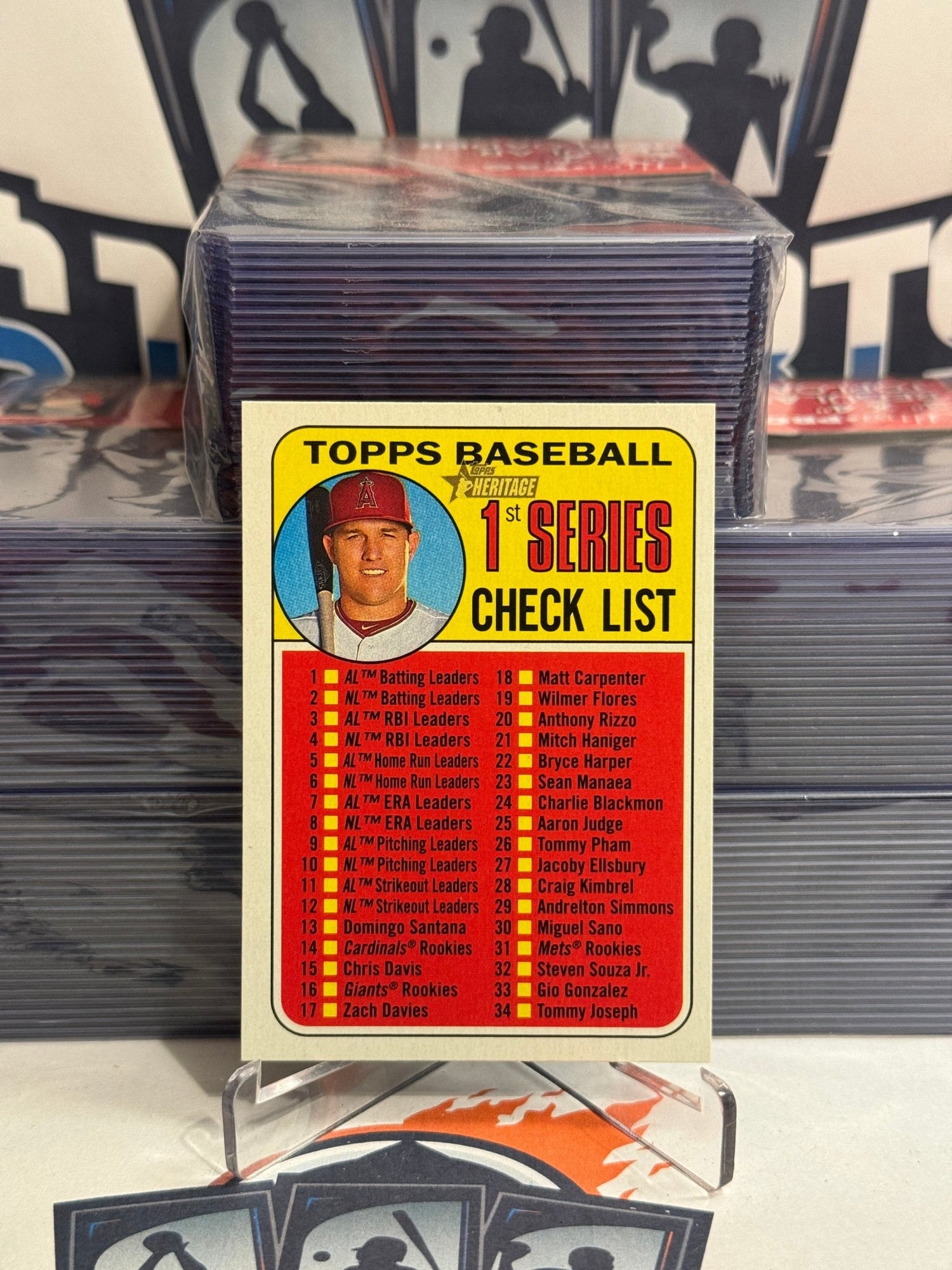 2018 Topps Heritage (Checklist) Mike Trout #57