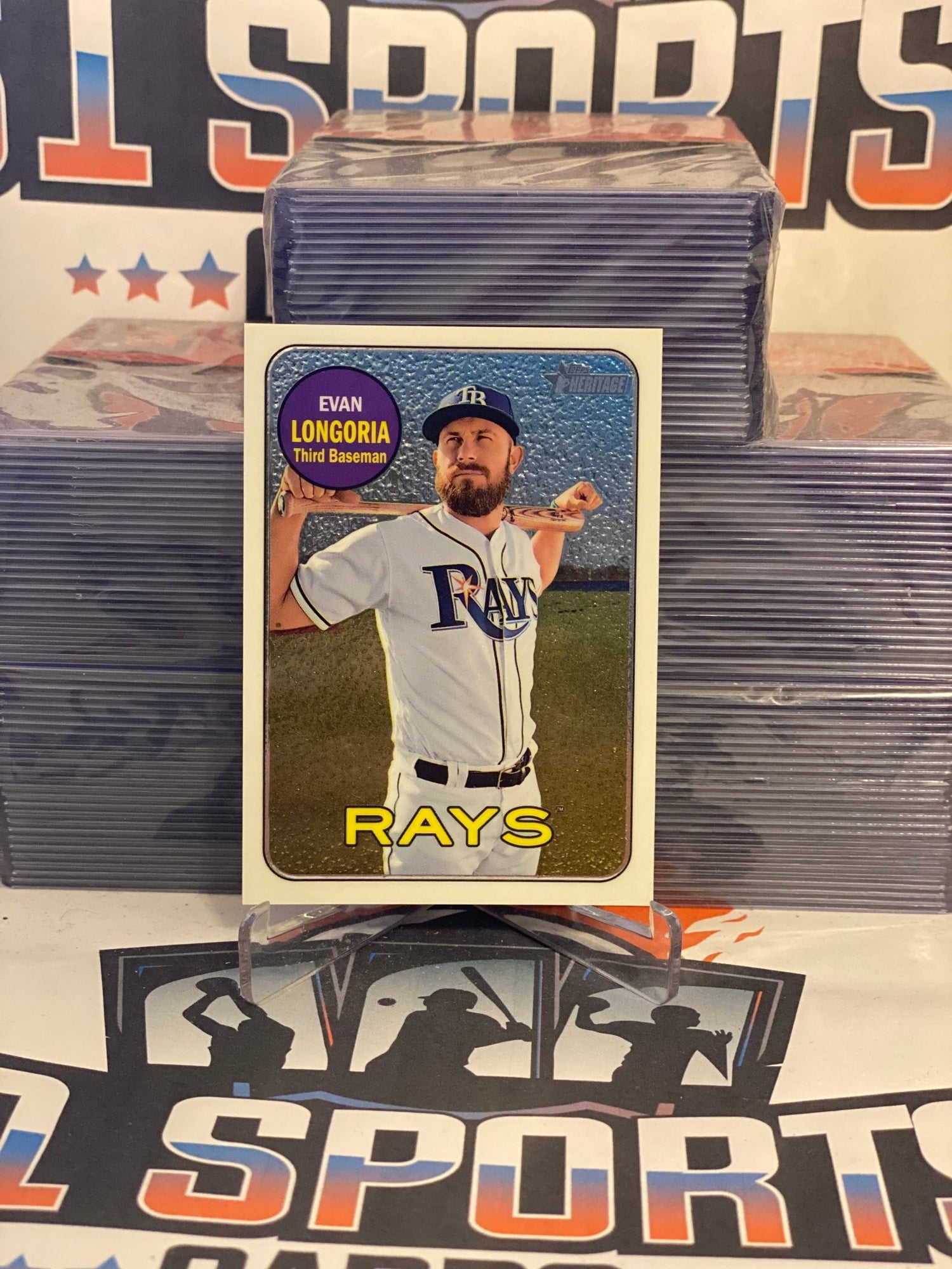 2018 Topps Heritage (Chrome 475/999) Evan Longoria #THC-397