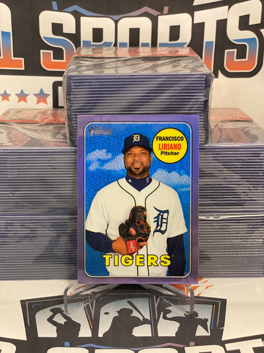 2018 Topps Heritage (Purple Refractor) Francisco Liriano #THC-583