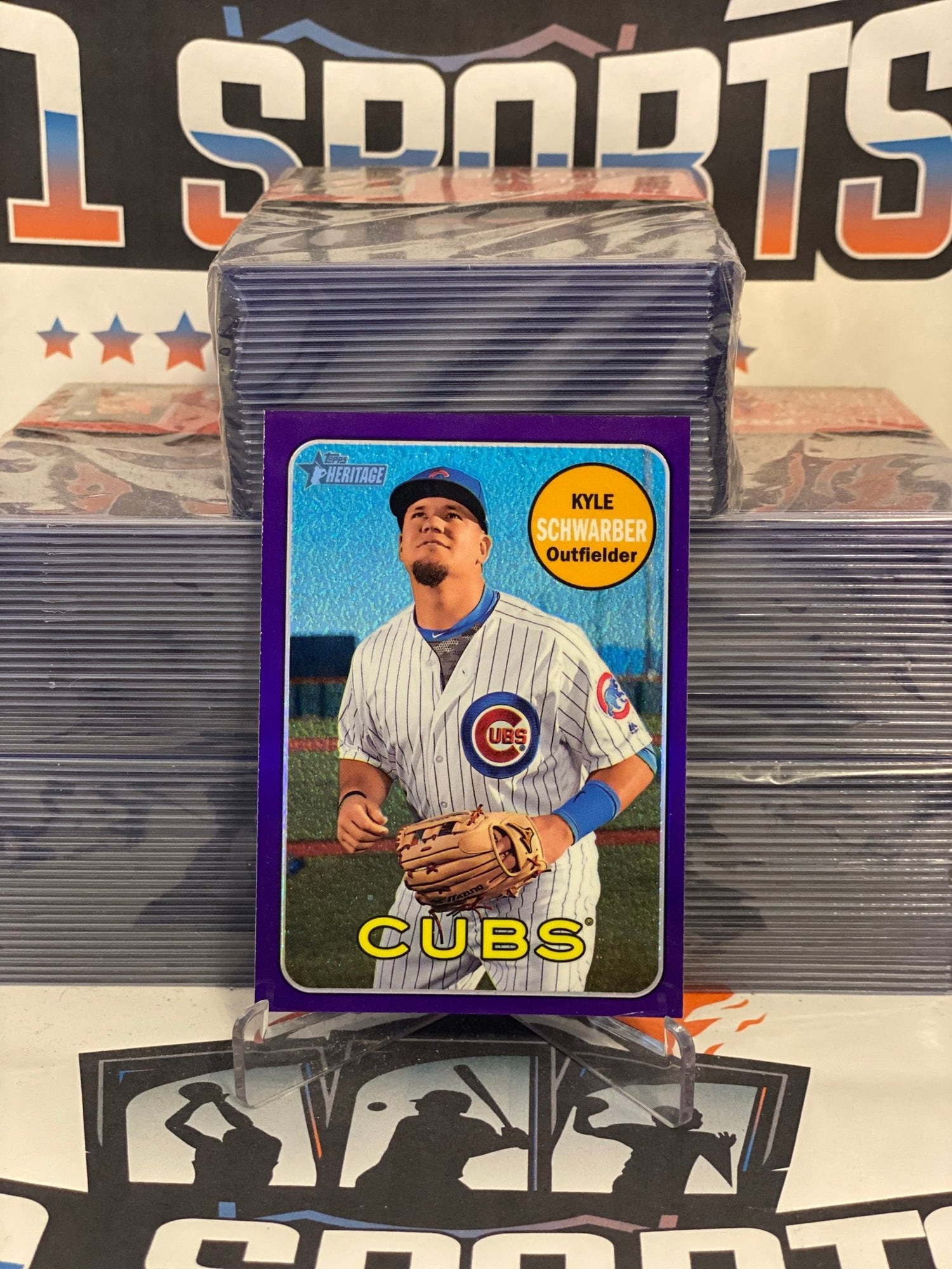 2018 Topps Heritage (Purple Refractor) Kyle Schwarber #THC-268