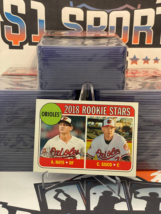 2018 Topps Heritage (Rookie Stars) Austin Hays & Chance Sisco #66