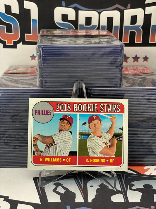 2018 Topps Heritage (Rookie Stars) Nick Williams & Rhys Hoskins #206