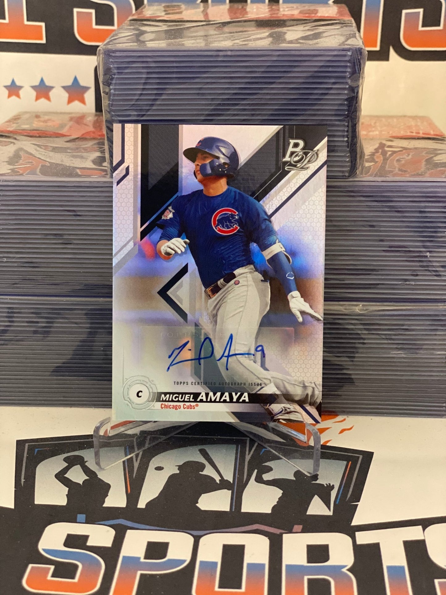 2019 Bowman Platinum (Auto) Miguel Amaya #TOP-33