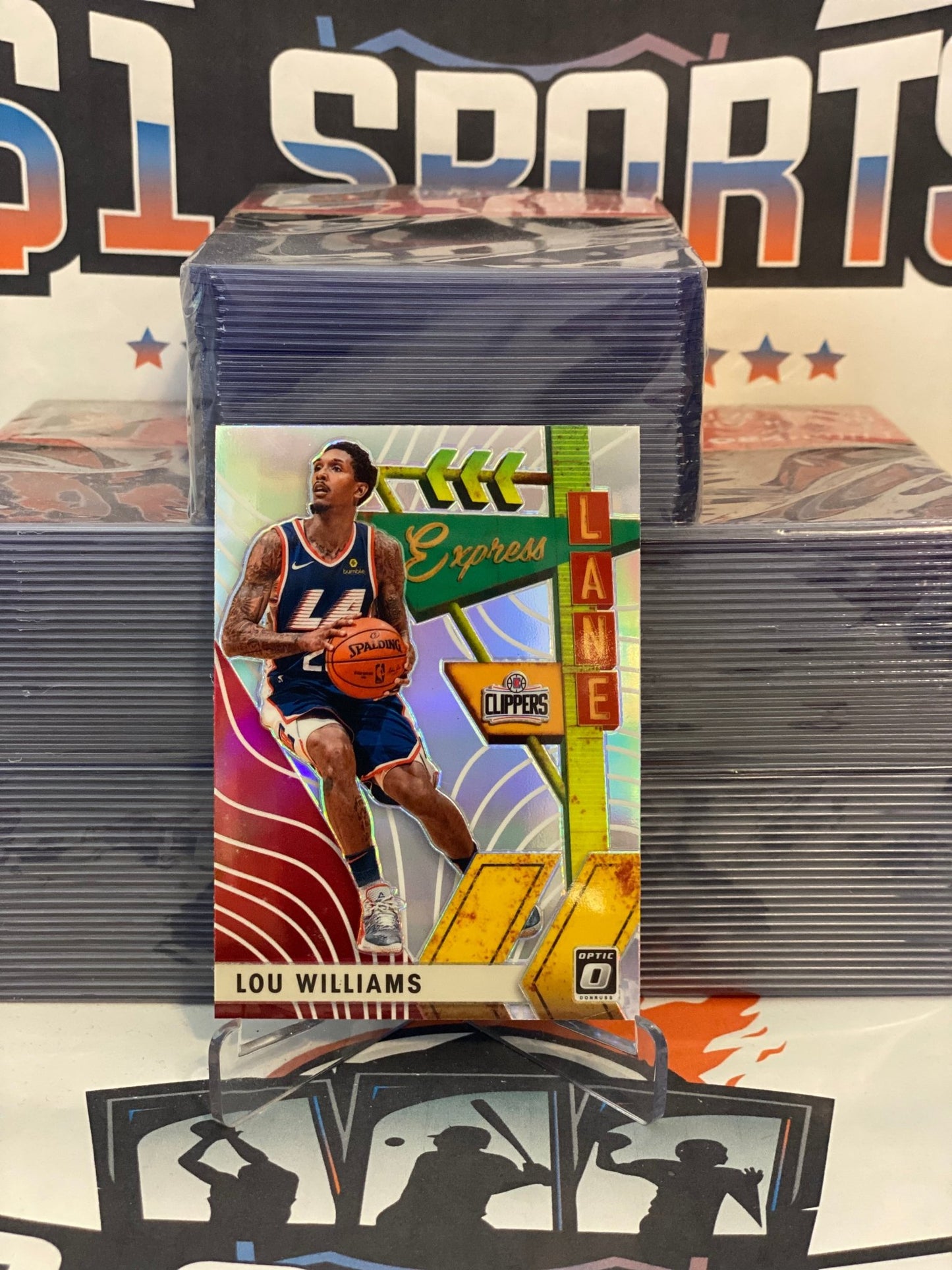 2019 Donruss Optic (Holo Prizm, Express Lane) Lou Williams #14