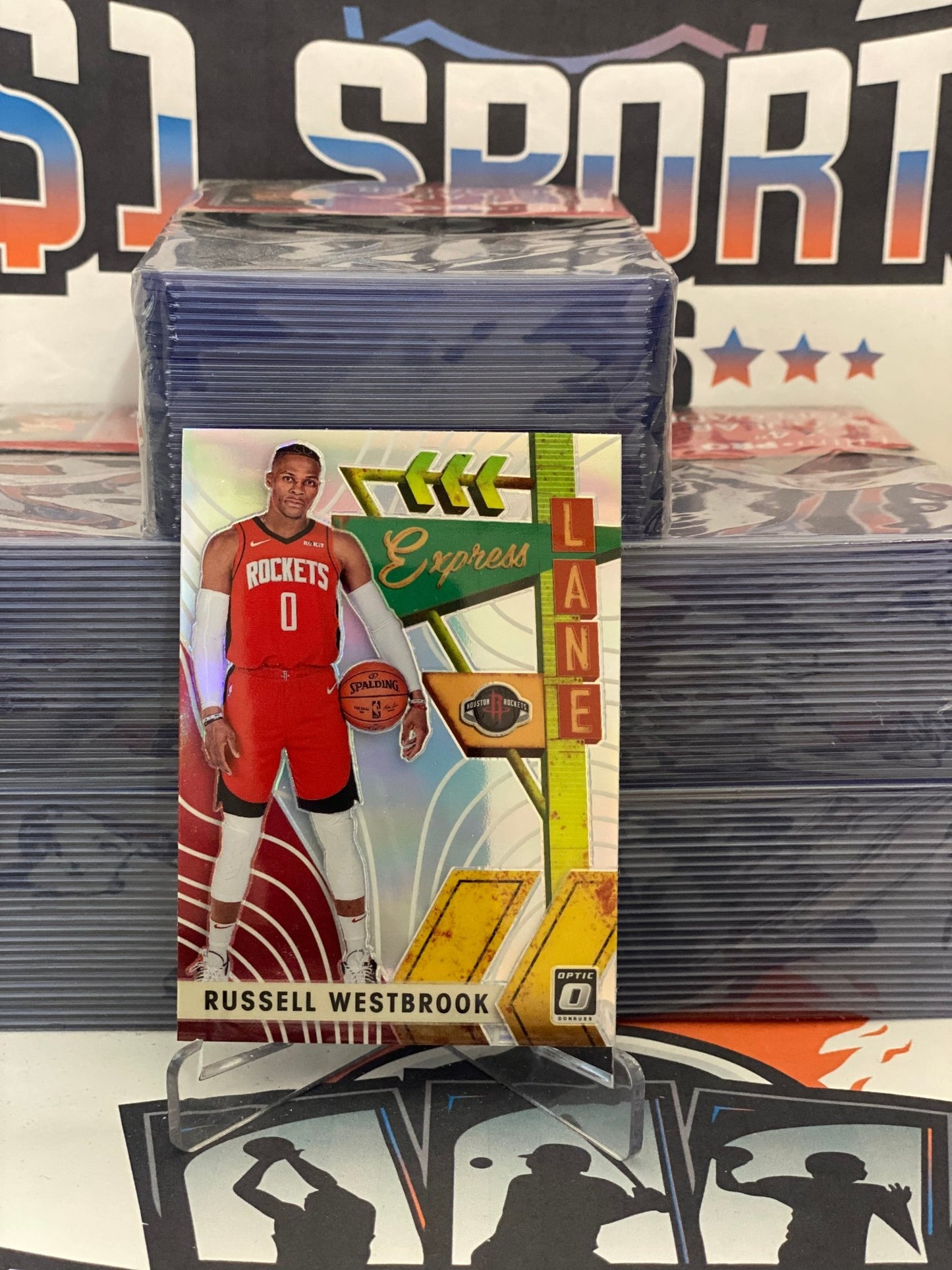 2019 Donruss Optic (Holo Prizm, Express Lane) Russell Westbrook #7