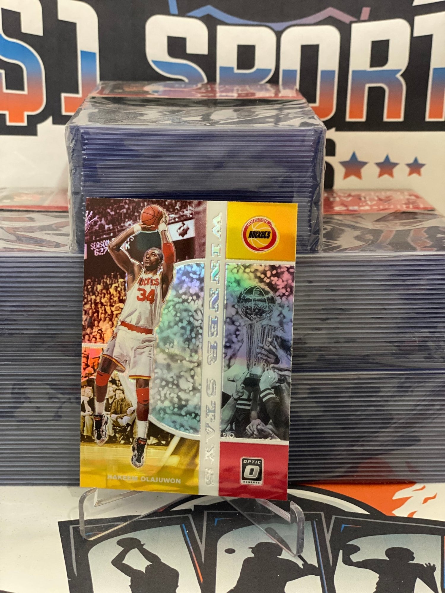 2019 Donruss Optic (Holo Prizm, Winner Stays) Hakeem Olajuwon #9