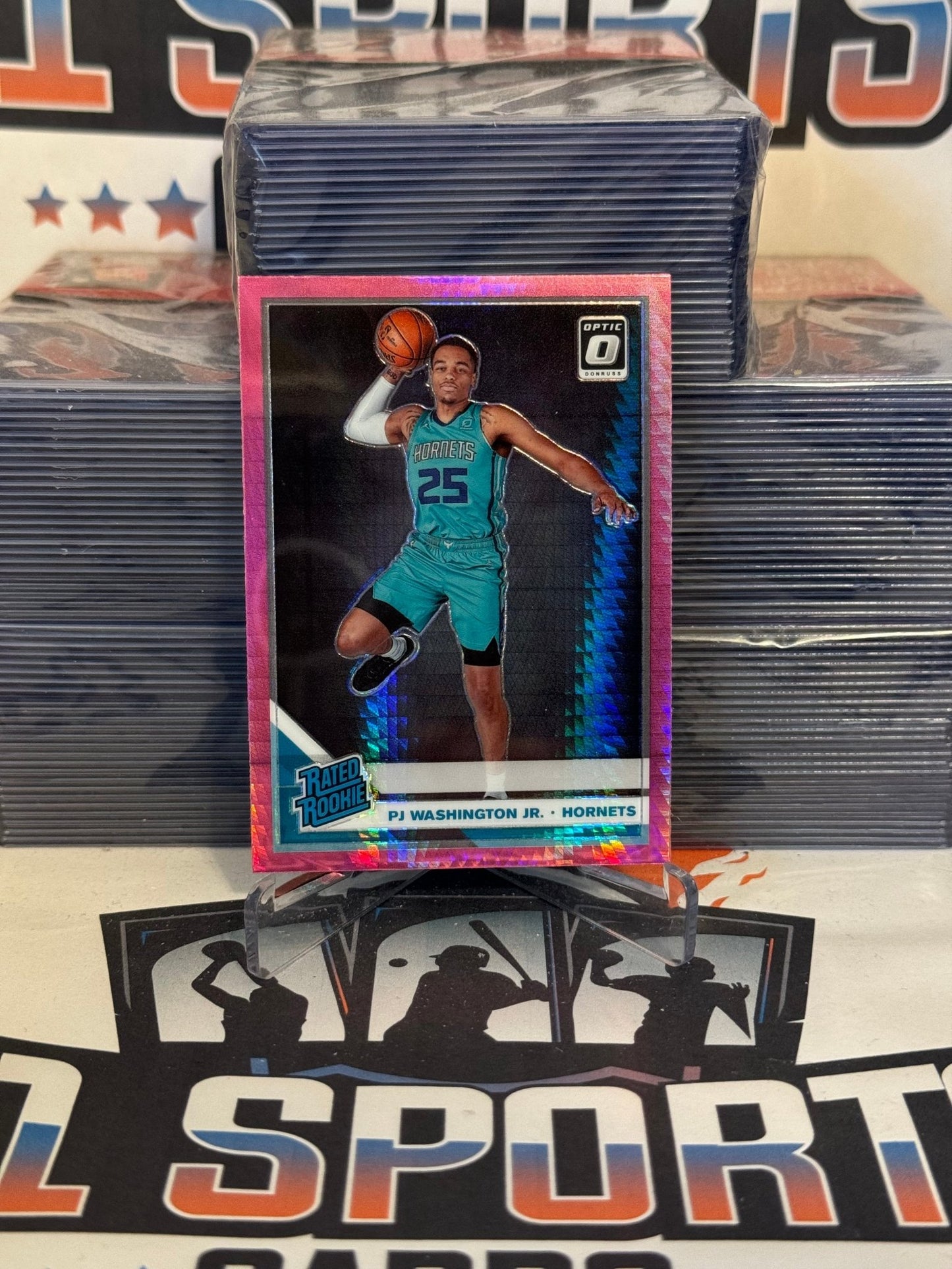 2019 Donruss Optic (Hyper Pink Prizm, Rated Rookie) PJ Washington Jr. #152