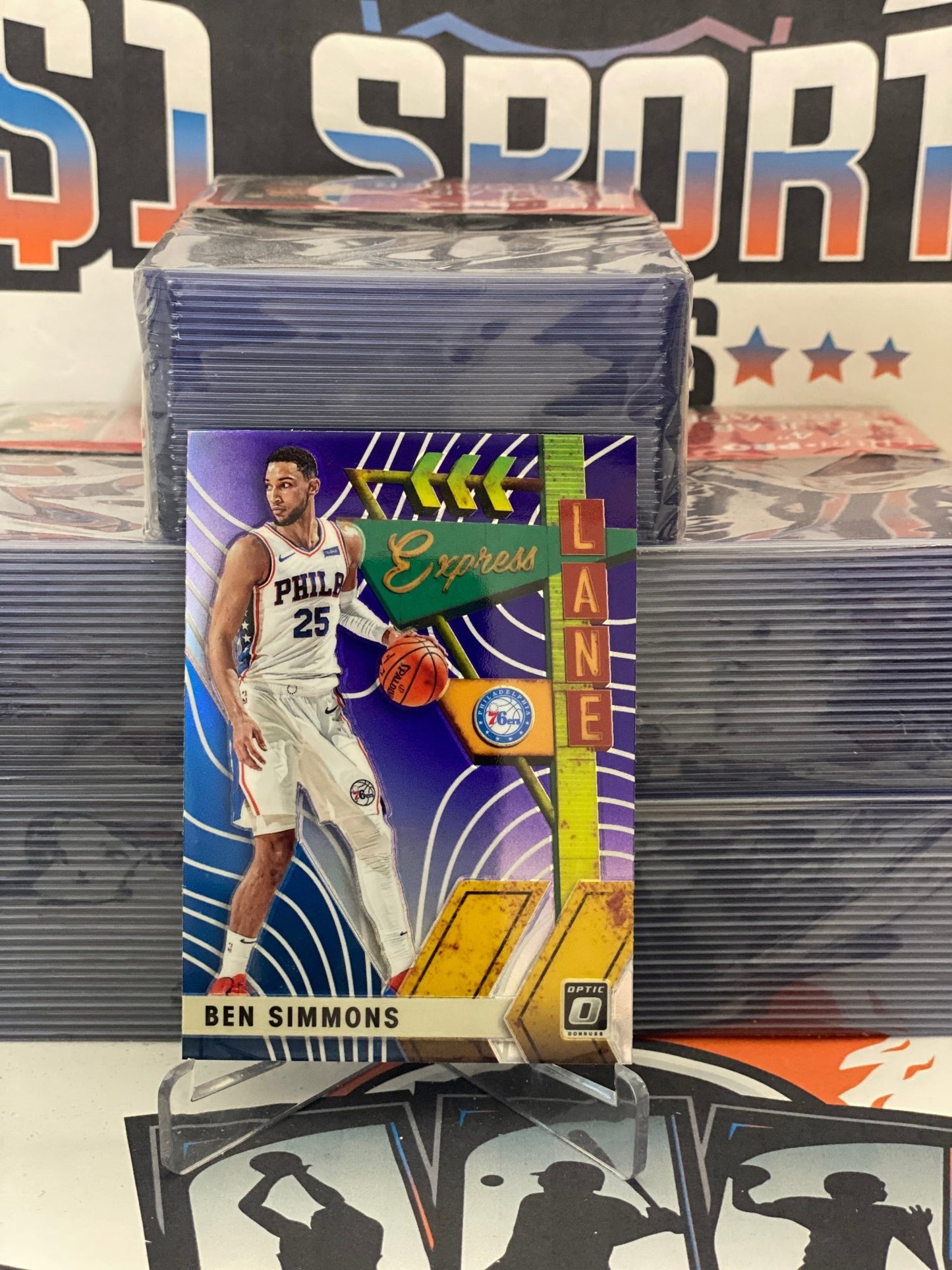 2019 Donruss Optic (Purple Prizm, Express Lane) Ben Simmons #9