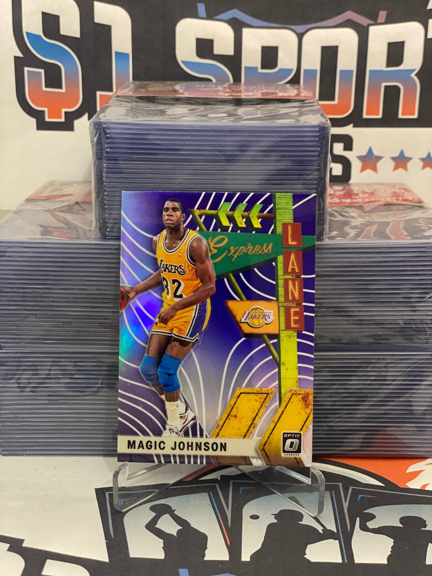 2019 Donruss Optic (Purple Prizm, Express Lane) Magic Johnson #20