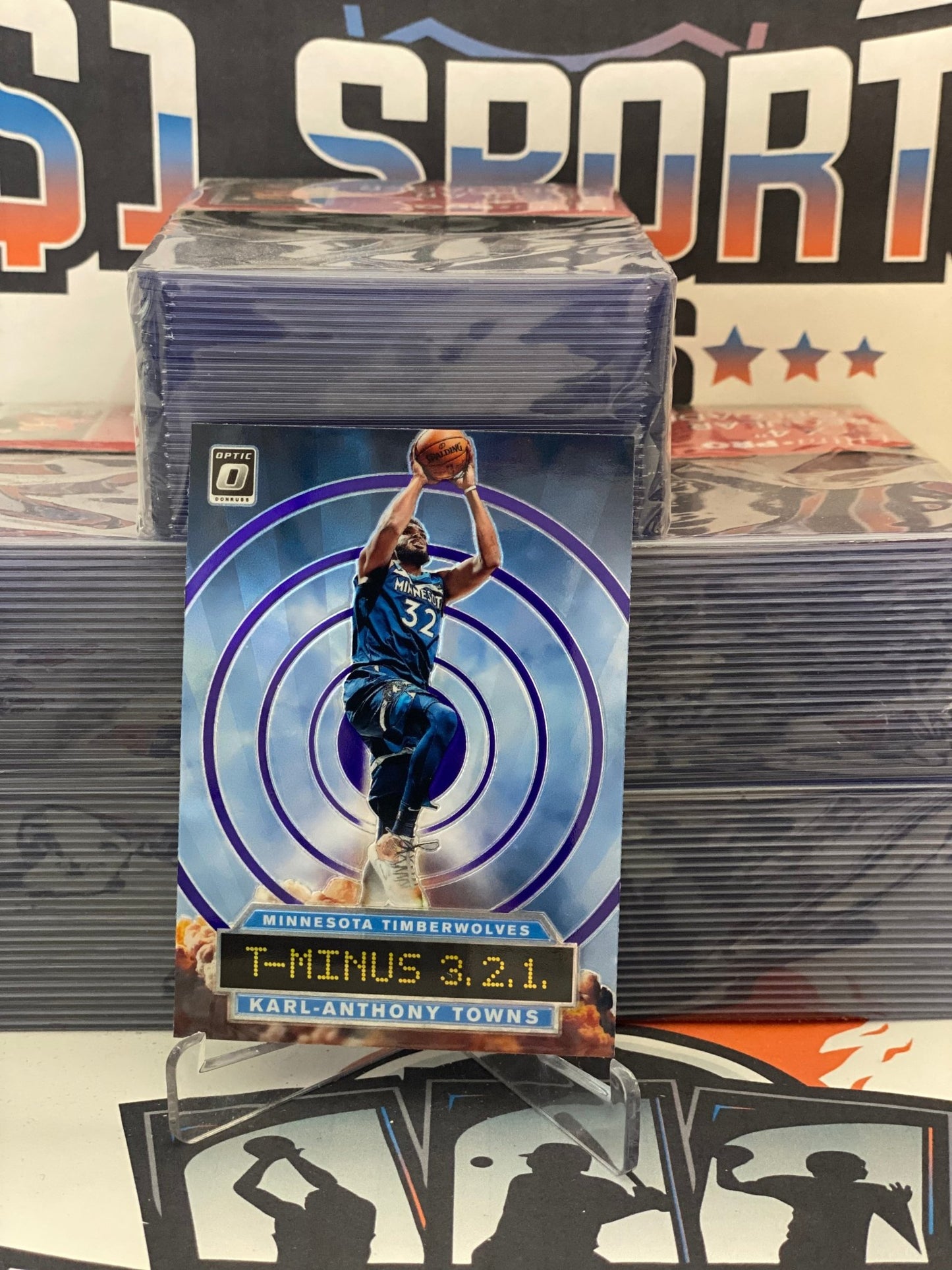 2019 Donruss Optic (Purple Prizm, T-Minus 1, 2, 3) Karl-Anthony Towns #10