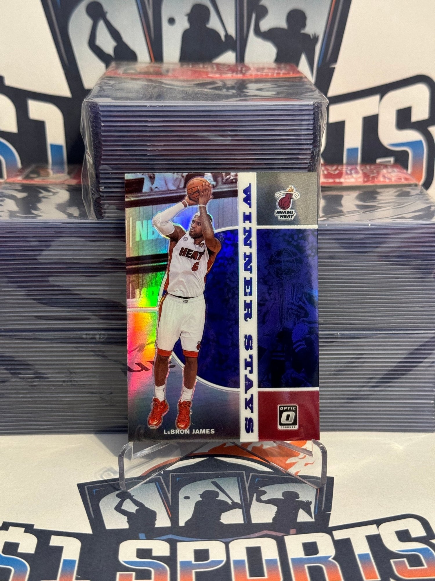 2019 Donruss Optic (Purple Prizm, Winner Stays) LeBron James #20