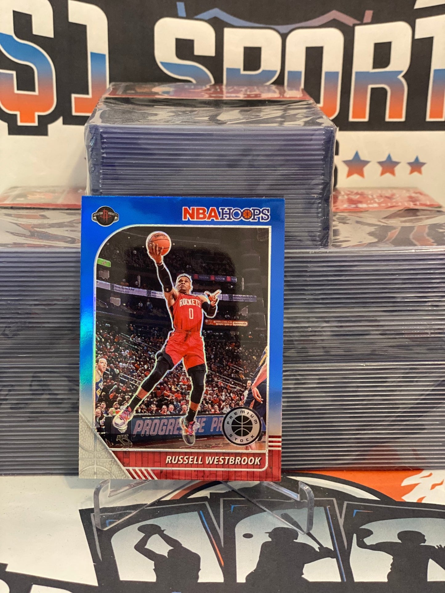 2019 Hoops Premium Stock (Blue Prizm) Russell Westbrook #129
