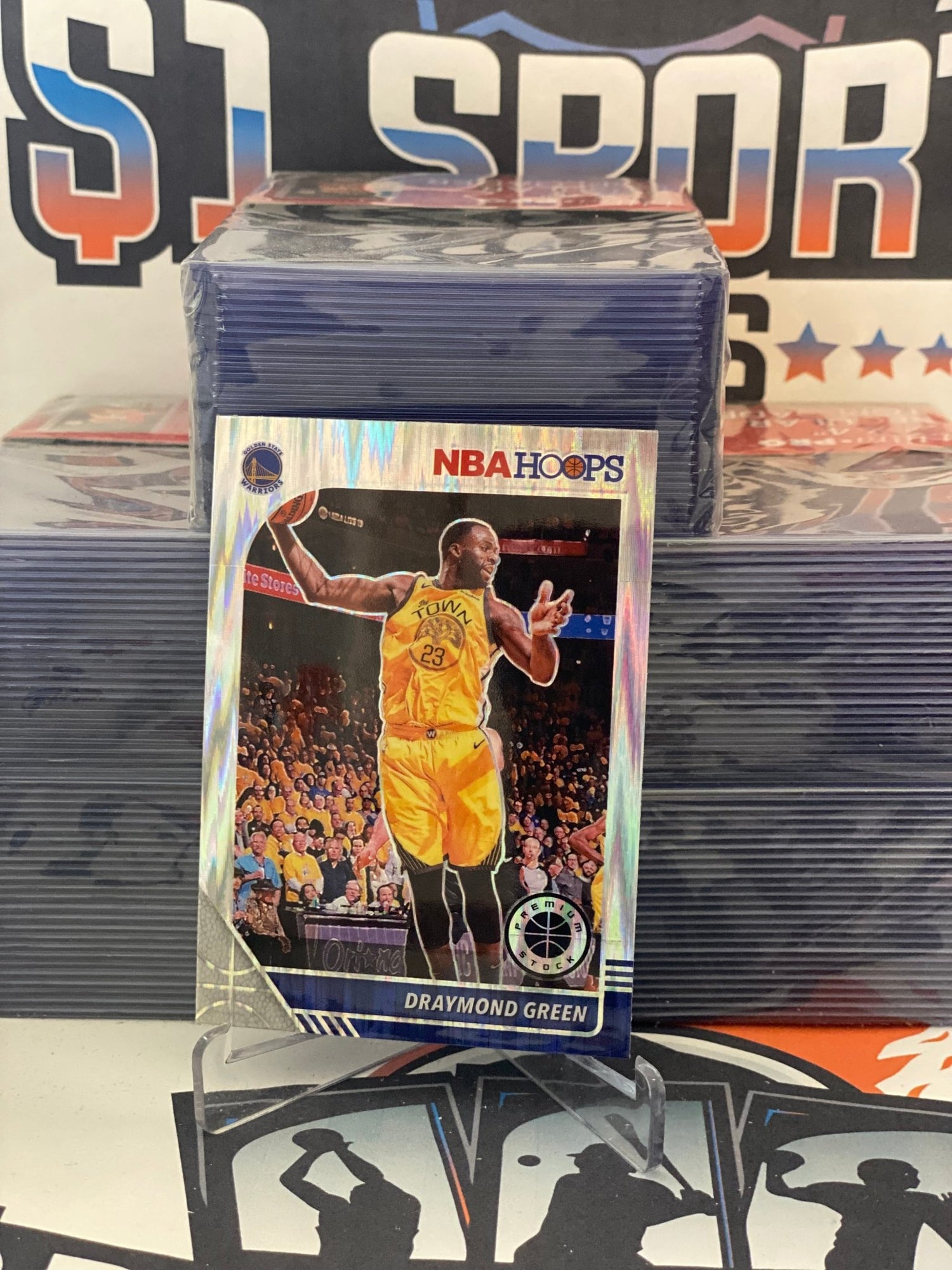 2019 Hoops Premium Stock (Flash Prizm) Draymond Green #62