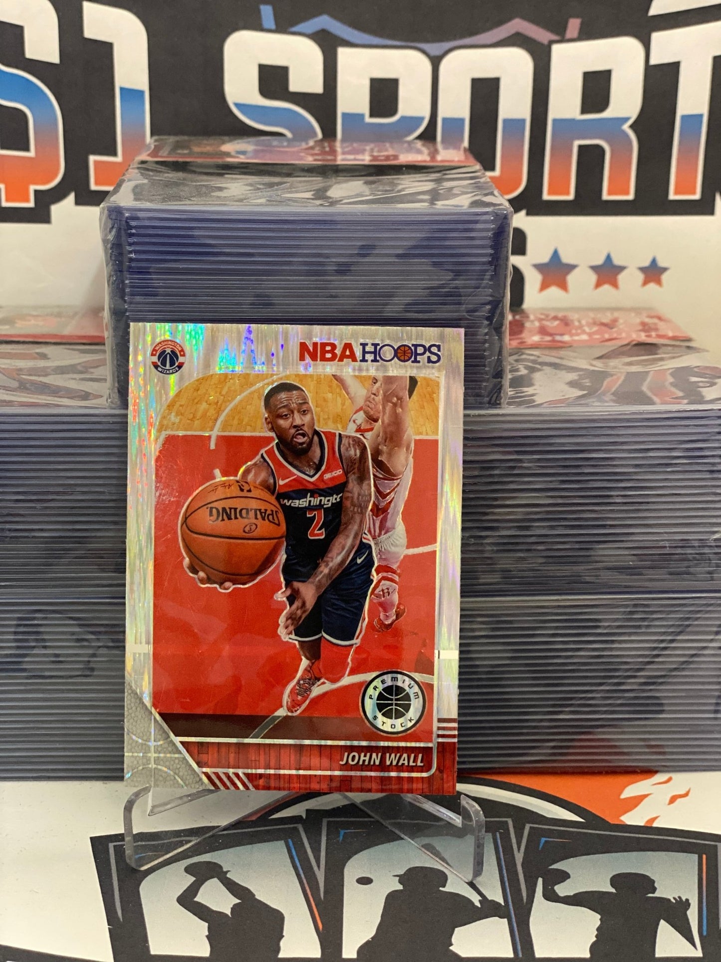 2019 Hoops Premium Stock (Flash Prizm) John Wall #191