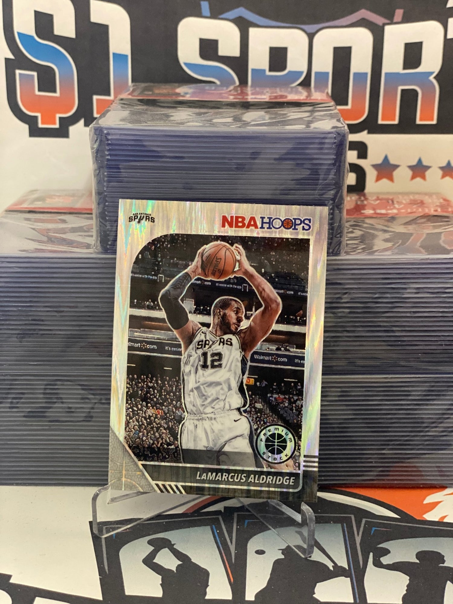 2019 Hoops Premium Stock (Flash Prizm) LaMarcus Aldridge #171