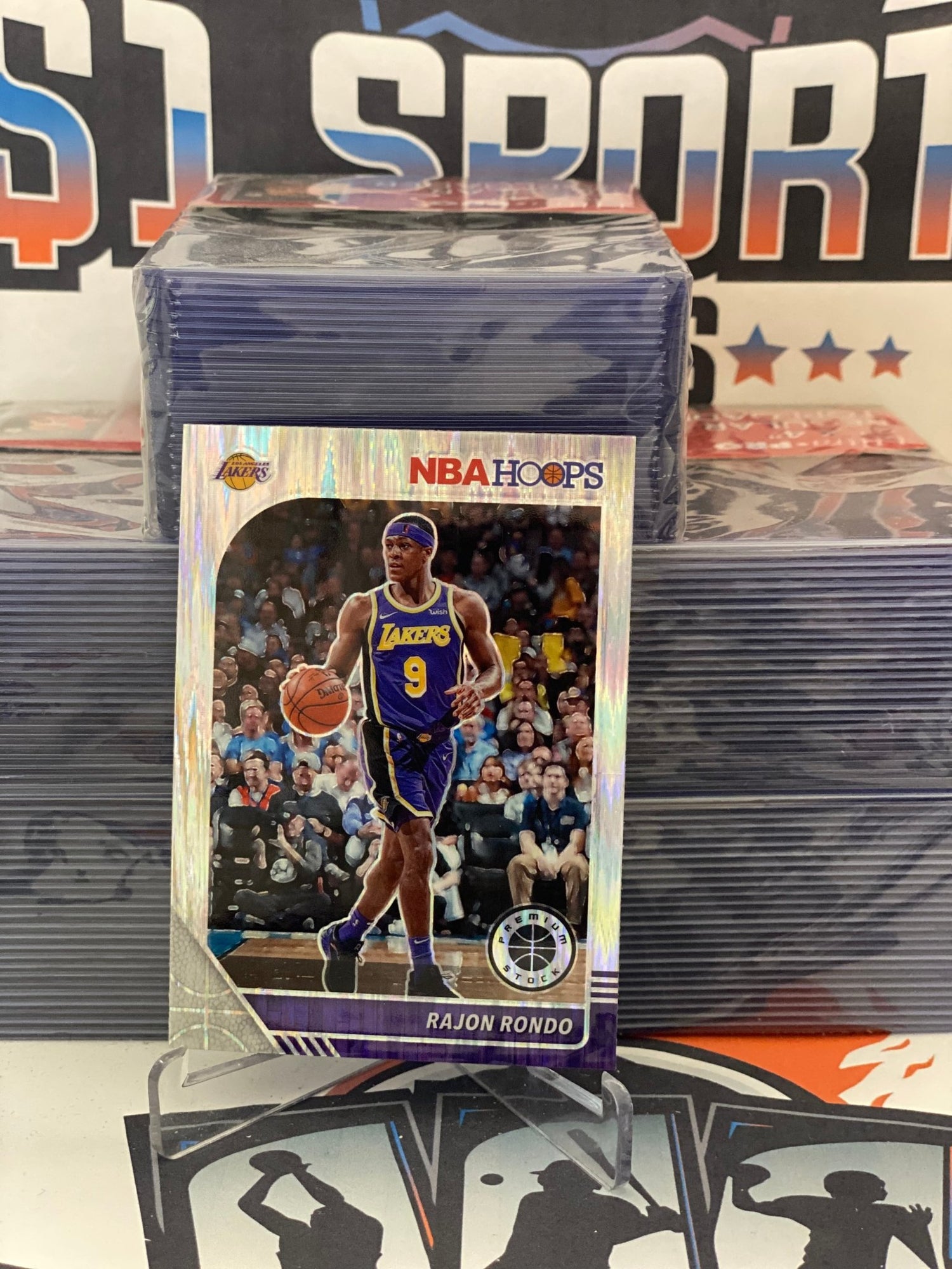 2019 Hoops Premium Stock (Flash Prizm) Rajon Rondo #273