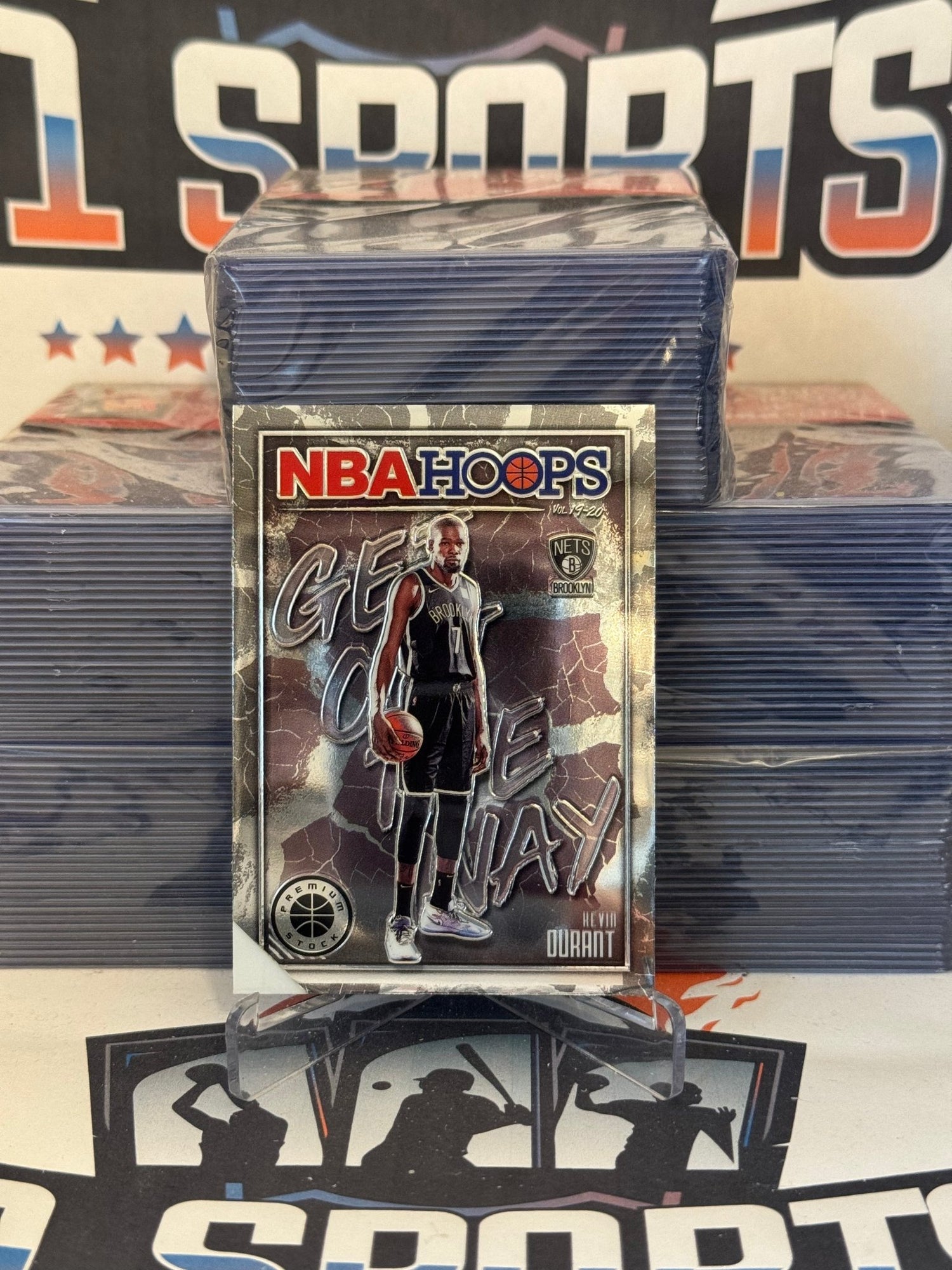 2019 Hoops Premium Stock (Get Out The Way) Kevin Durant #9