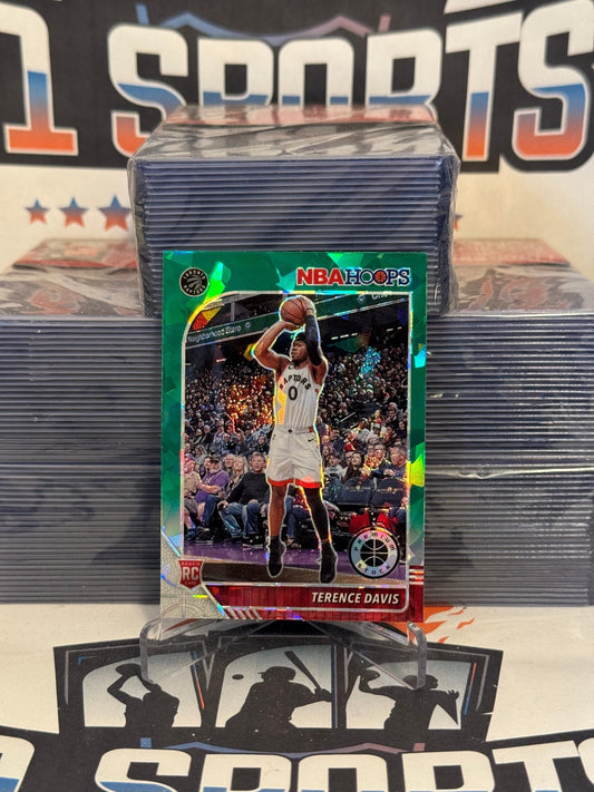 2019 Hoops Premium Stock (Green Cracked Ice Prizm) Terence Davis Rookie #257