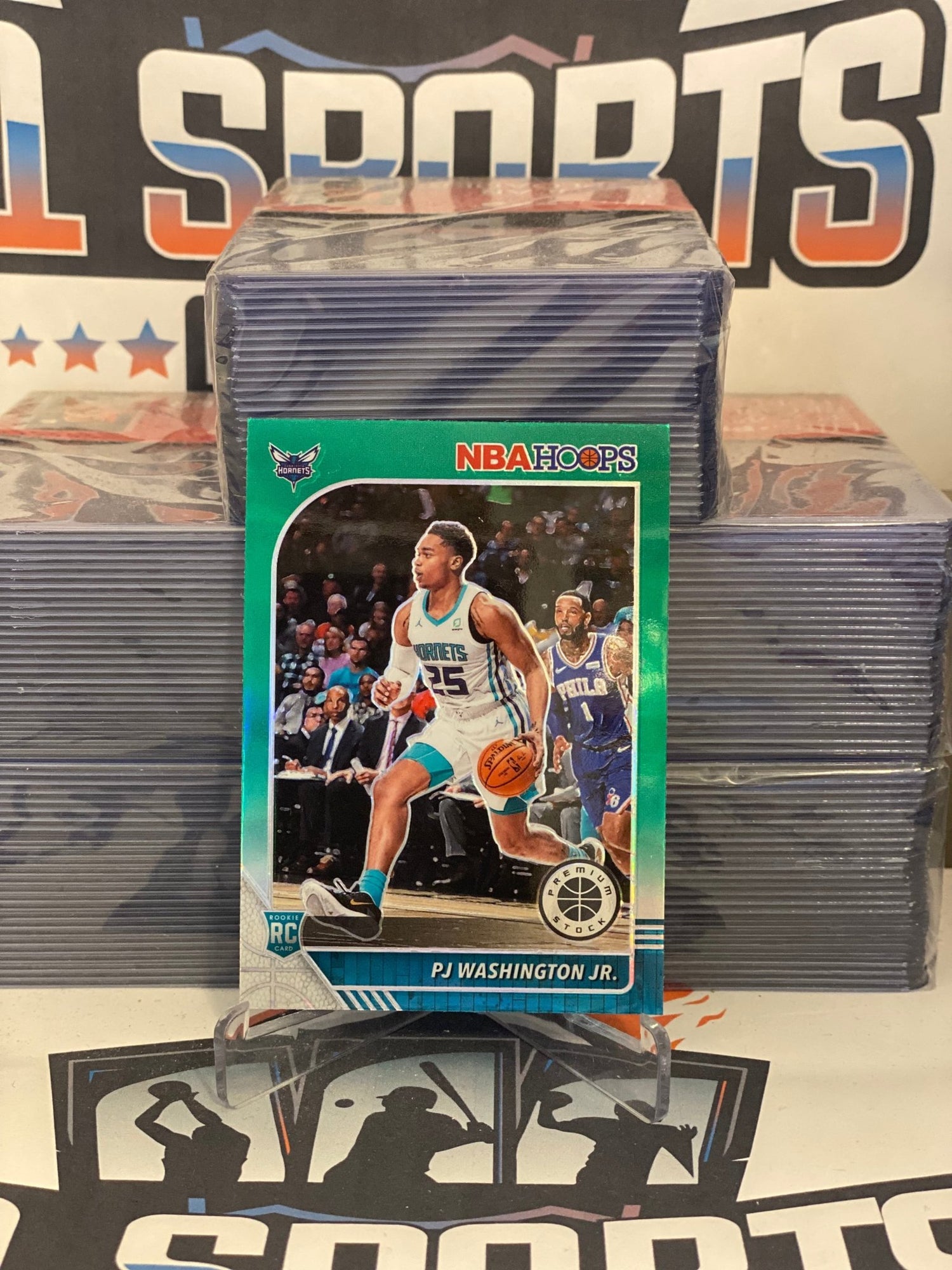 2019 Hoops Premium Stock (Green Prizm) PJ Washington Jr. Rookie #209